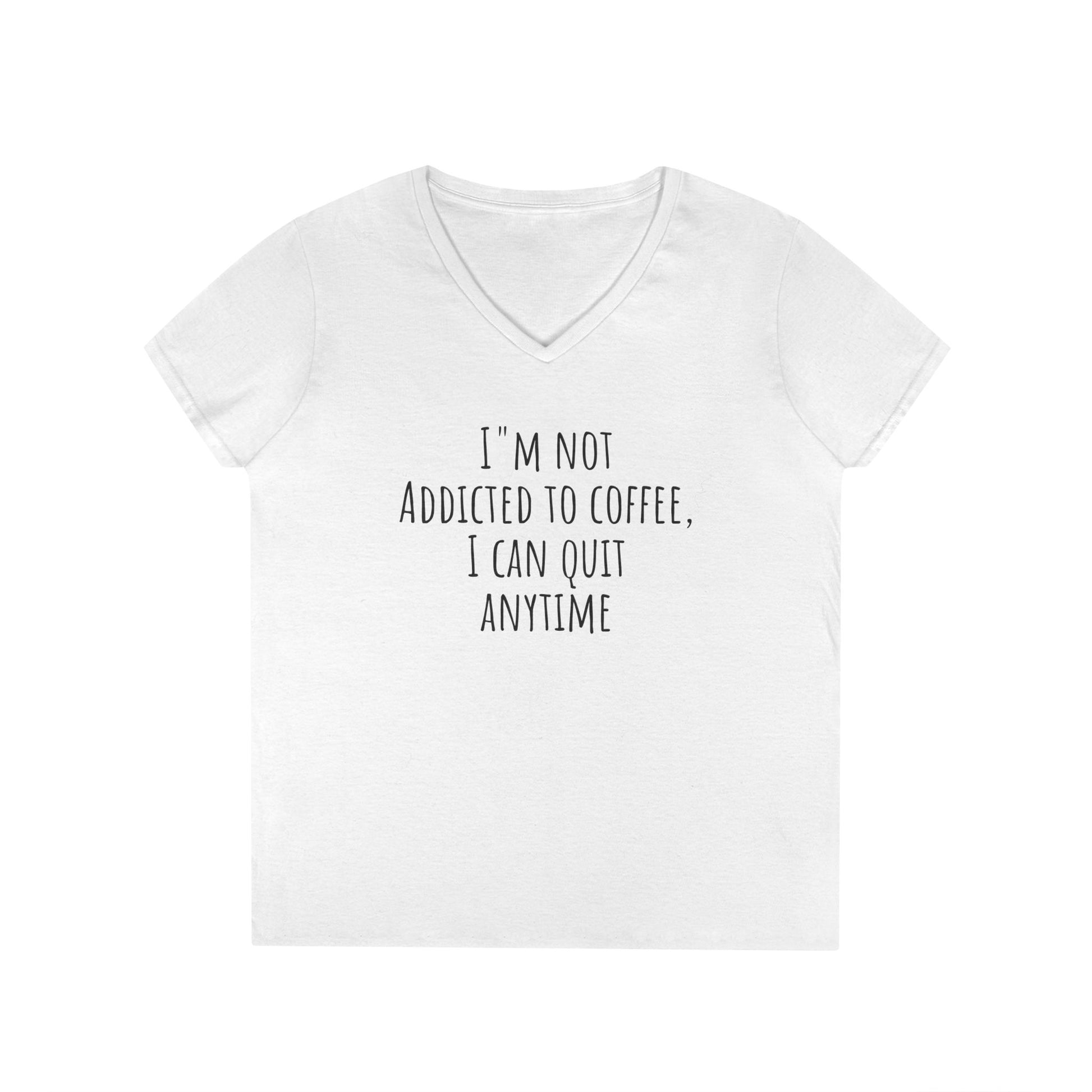 Funny Coffee Addict Ladies' V-Neck T-Shirt