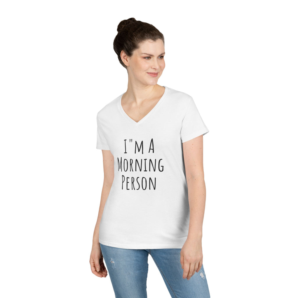 Funny White Lie Ladies' T-Shirt - I'm a Morning Person