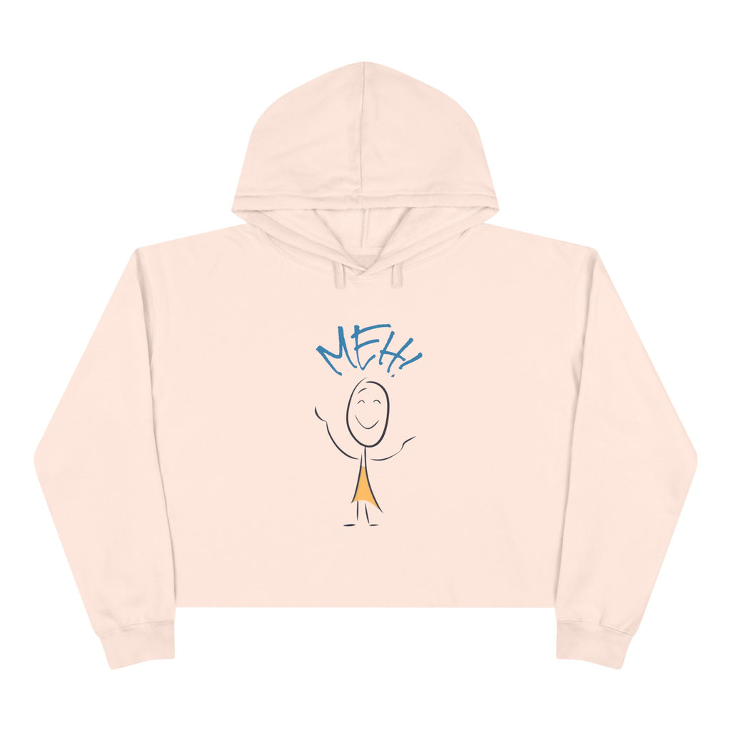 Meh Crop Hoodie - Feeling Meh Funny Graphic
