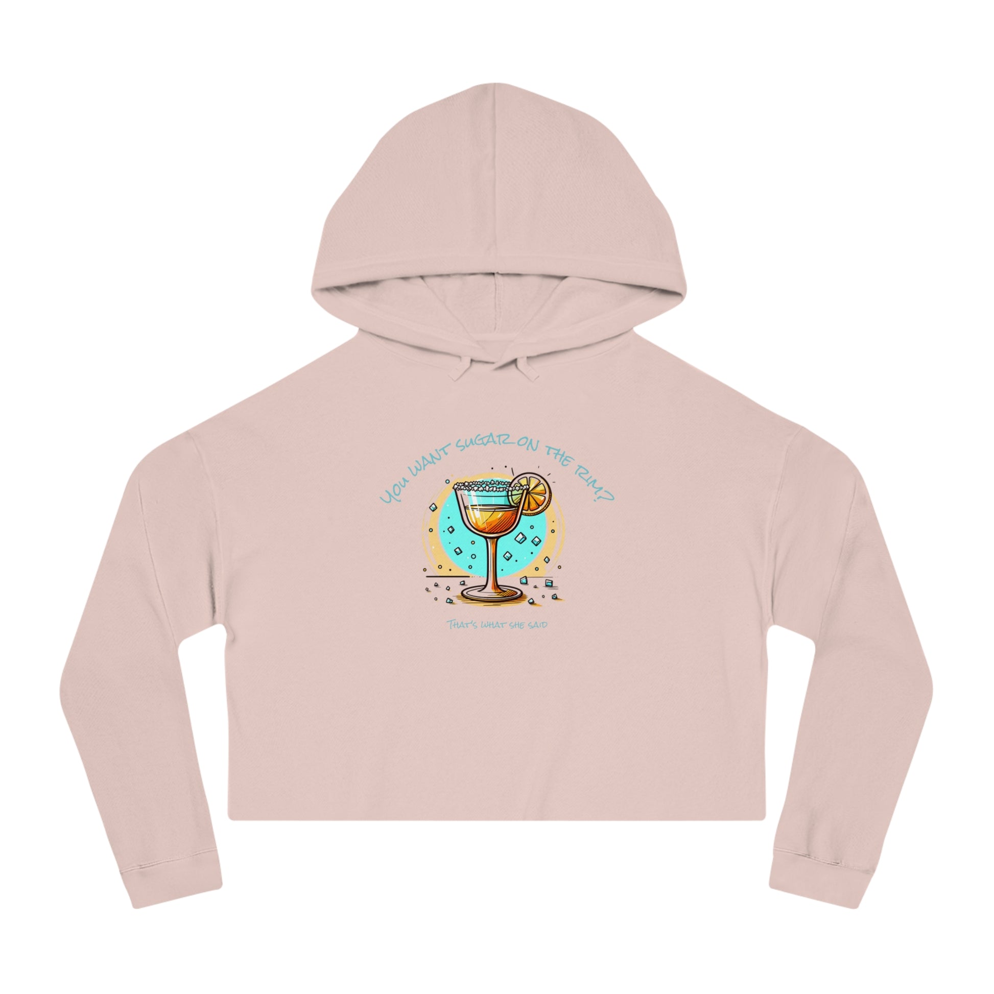 You want sugar on the rim? - Chill Vibes Cropped Hoodie: Perfect for Beach Days, Casual Outings, Summer Parties, Gifts for Her, Relaxed Summer Style