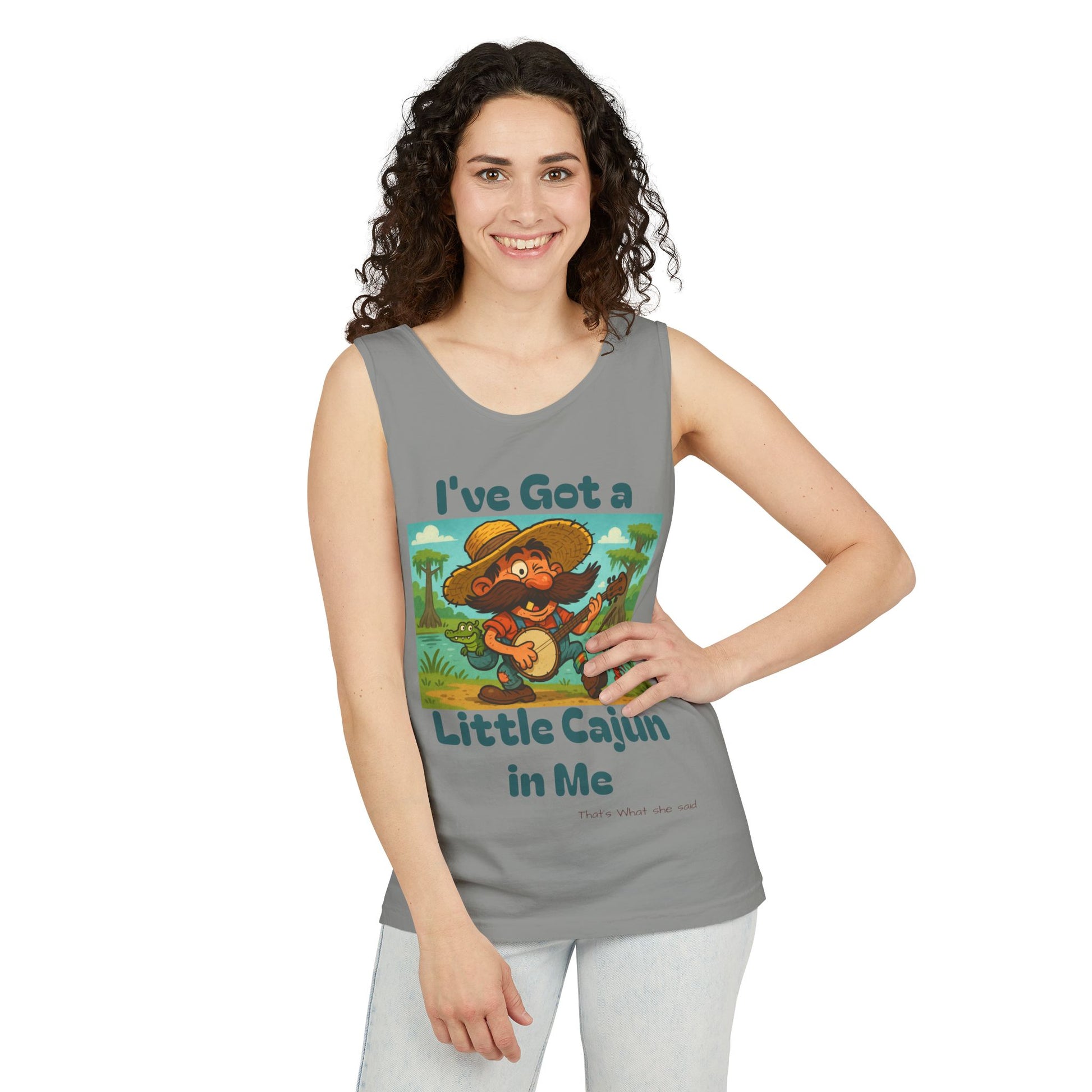 Tank Top - Funny 'I've Got a Little Cajun in Me' Design