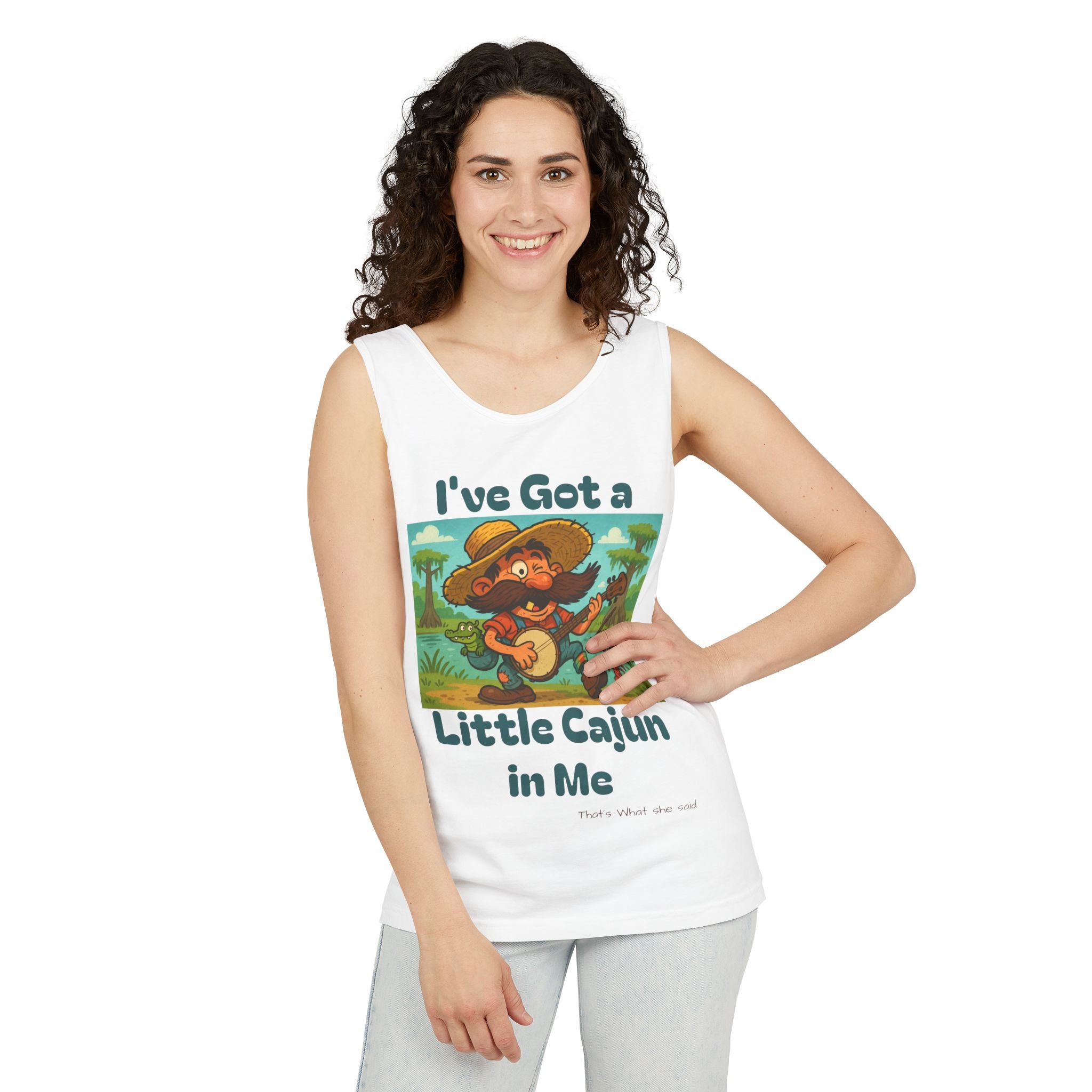 Tank Top - Funny 'I've Got a Little Cajun in Me' Design