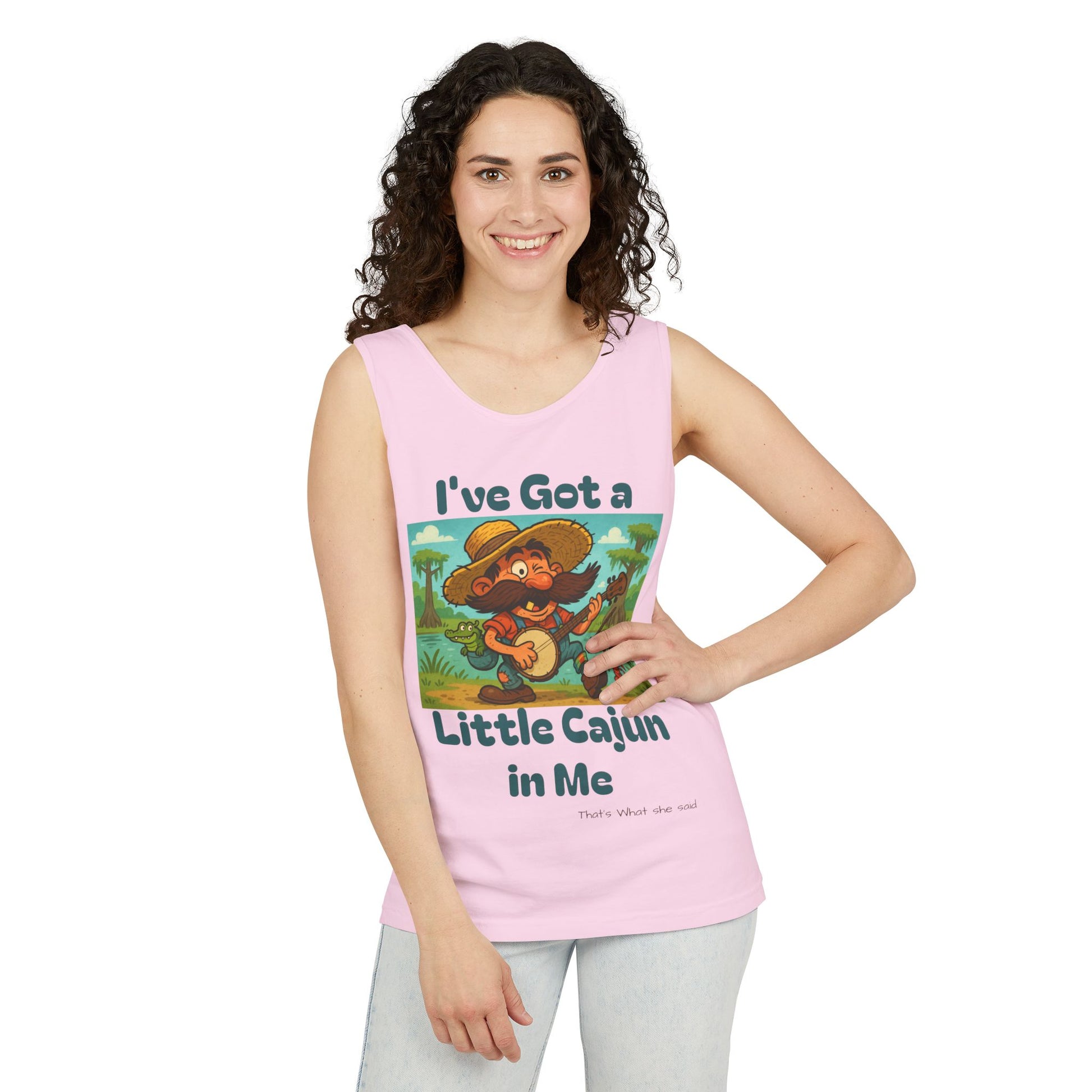 Tank Top - Funny 'I've Got a Little Cajun in Me' Design
