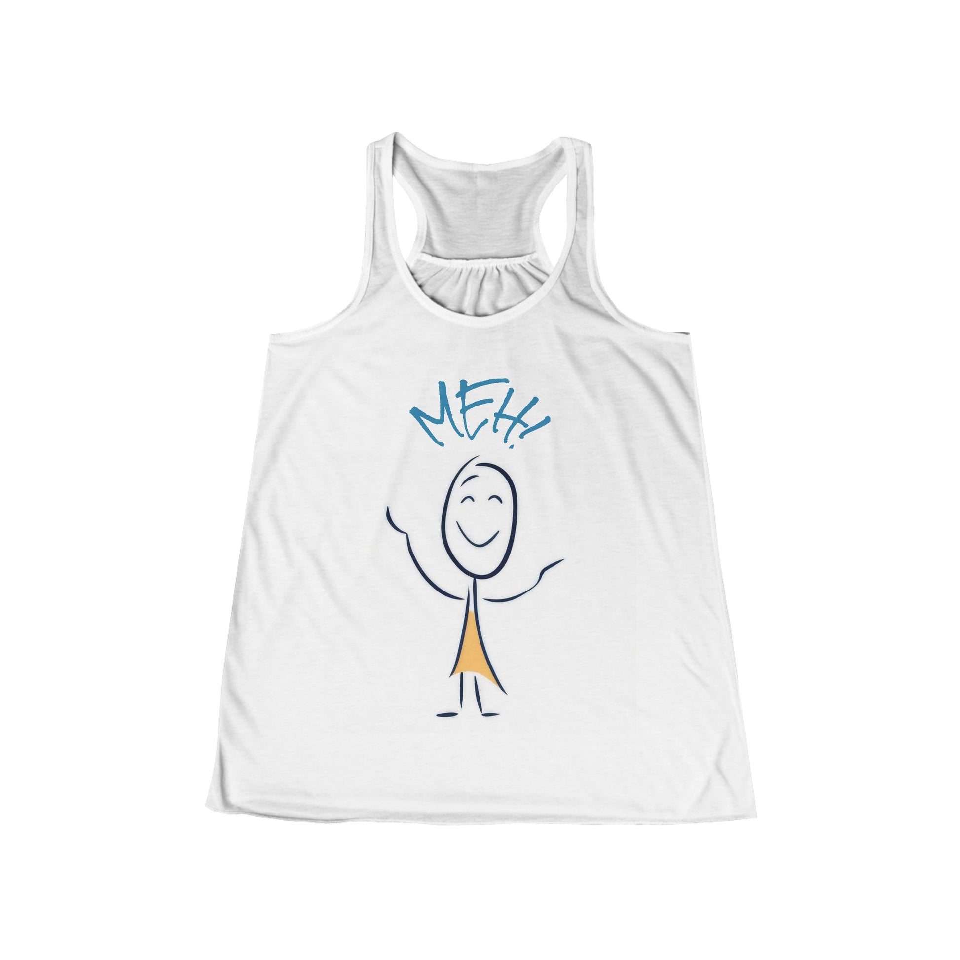 Tank Top Women's Flowy Racerback MEH Funny Quote Sleeveless Shirt