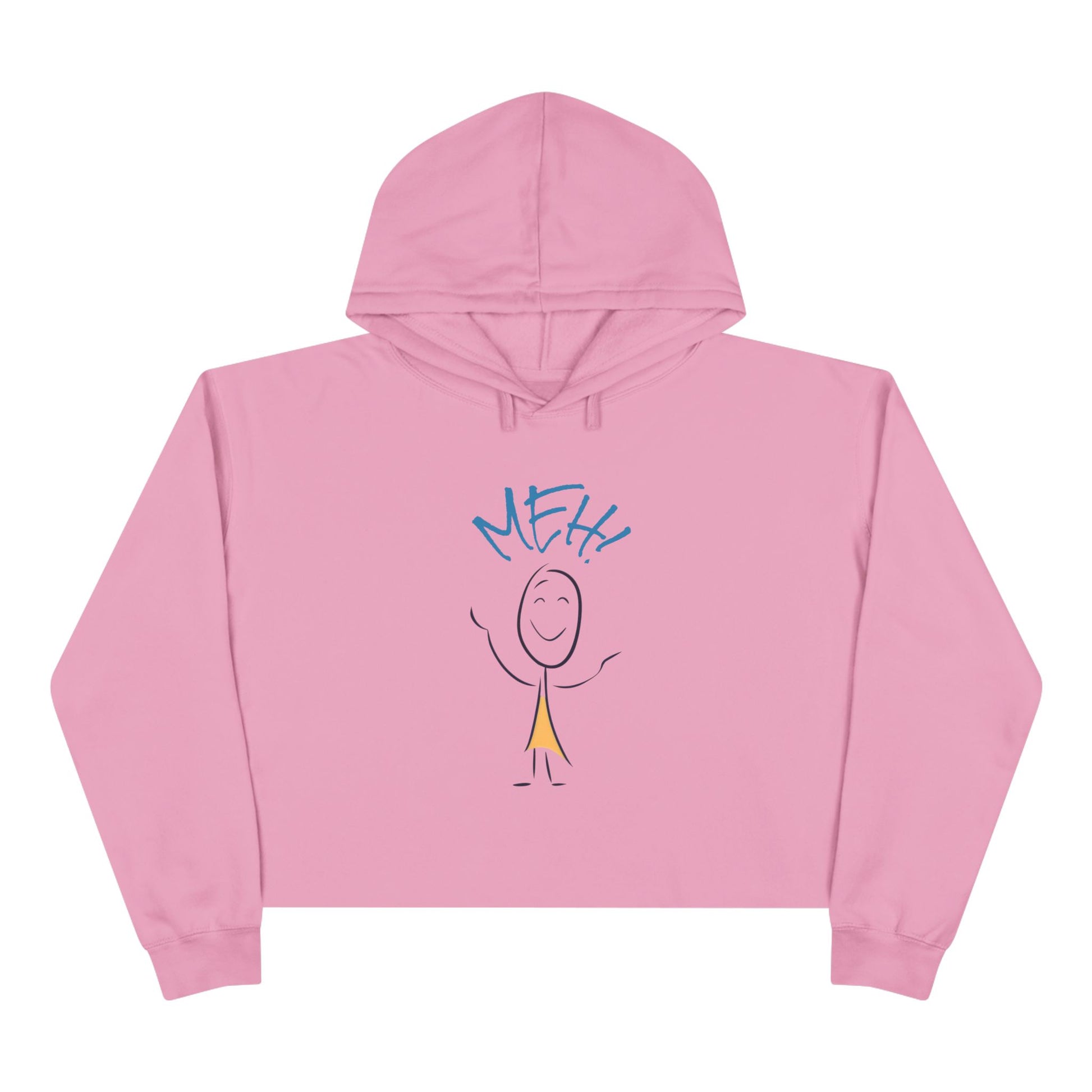 Meh Crop Hoodie - Feeling Meh Funny Graphic