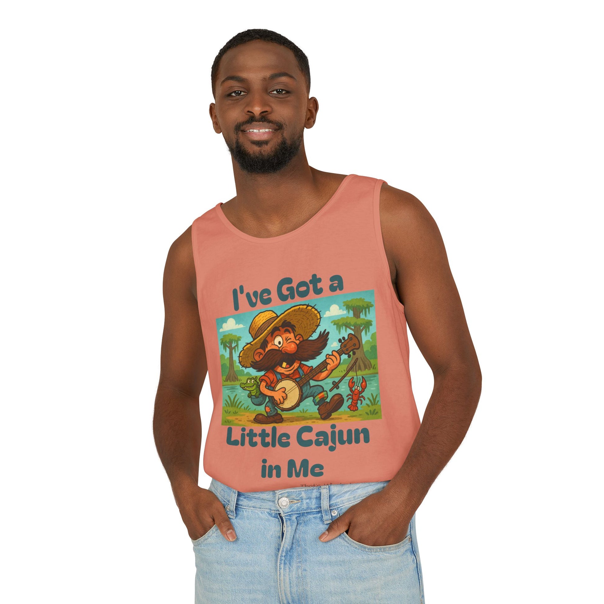 Tank Top - Funny 'I've Got a Little Cajun in Me' Design