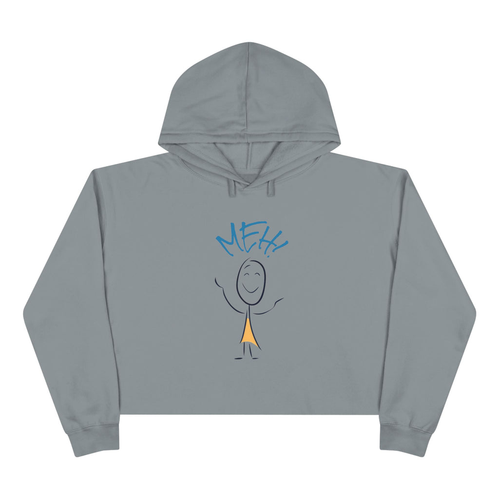 Meh Crop Hoodie - Feeling Meh Funny Graphic