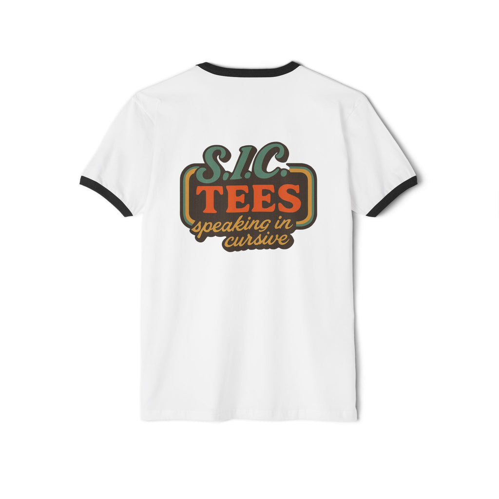 Cursive Retro Ringer Tee