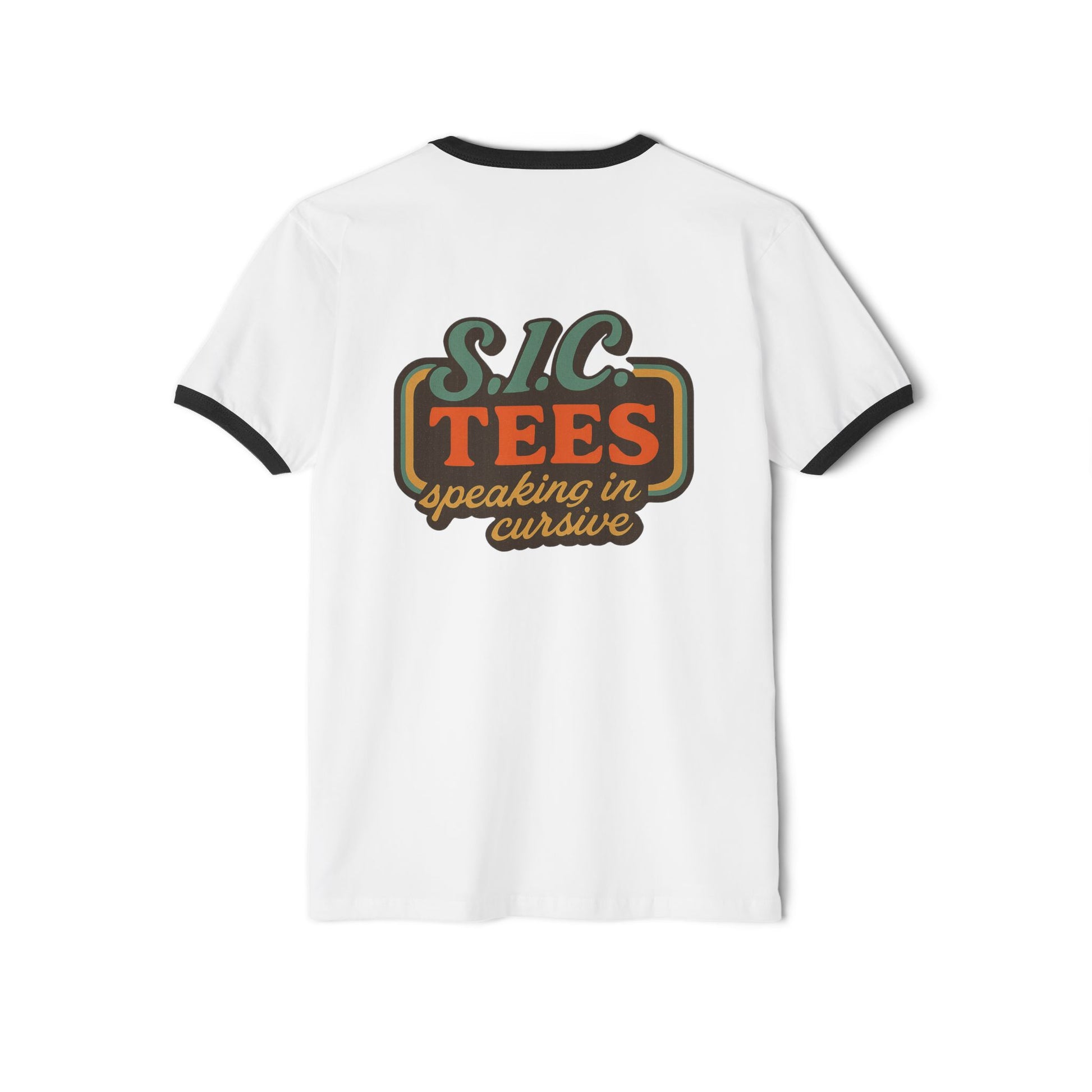 Cursive Retro Ringer Tee