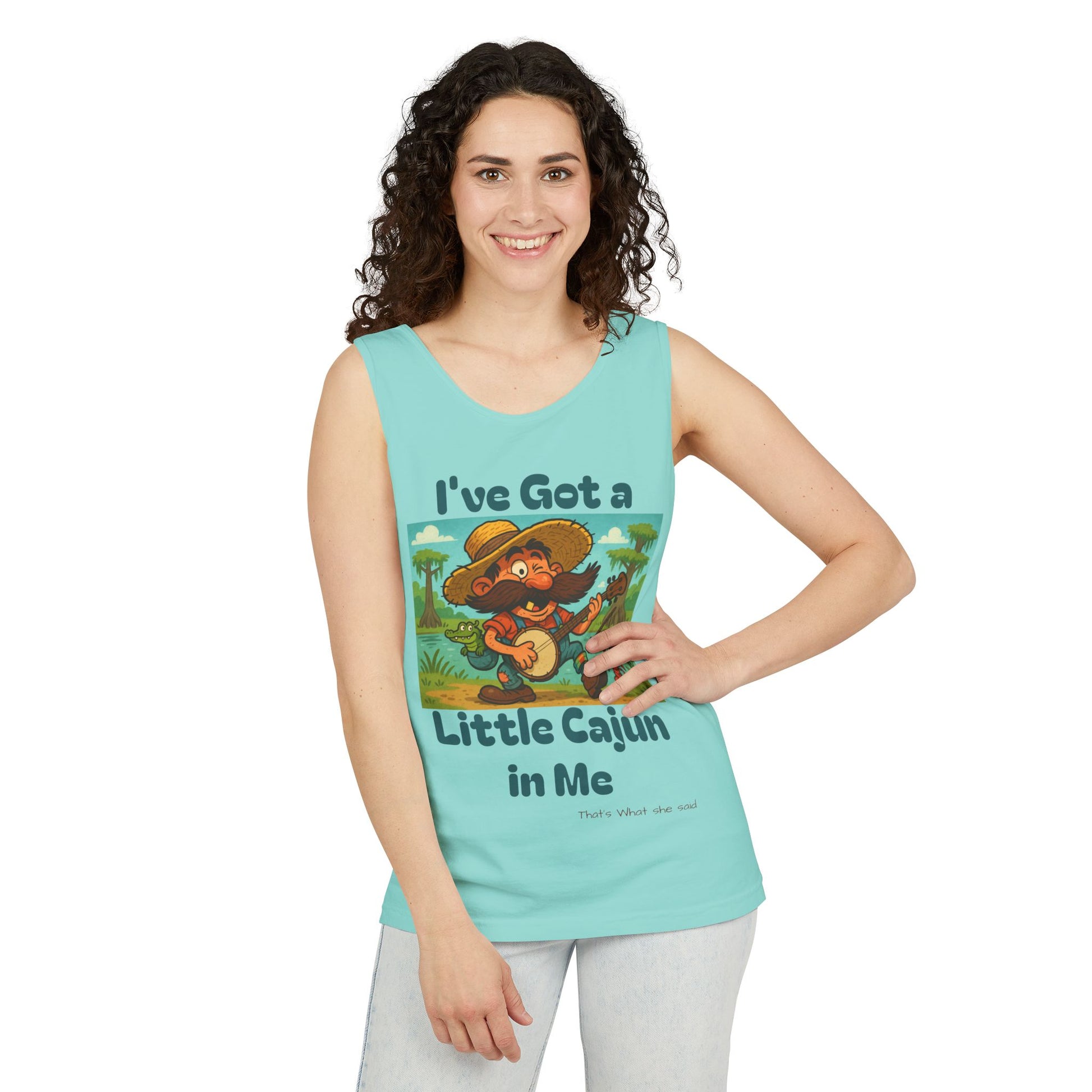 Tank Top - Funny 'I've Got a Little Cajun in Me' Design