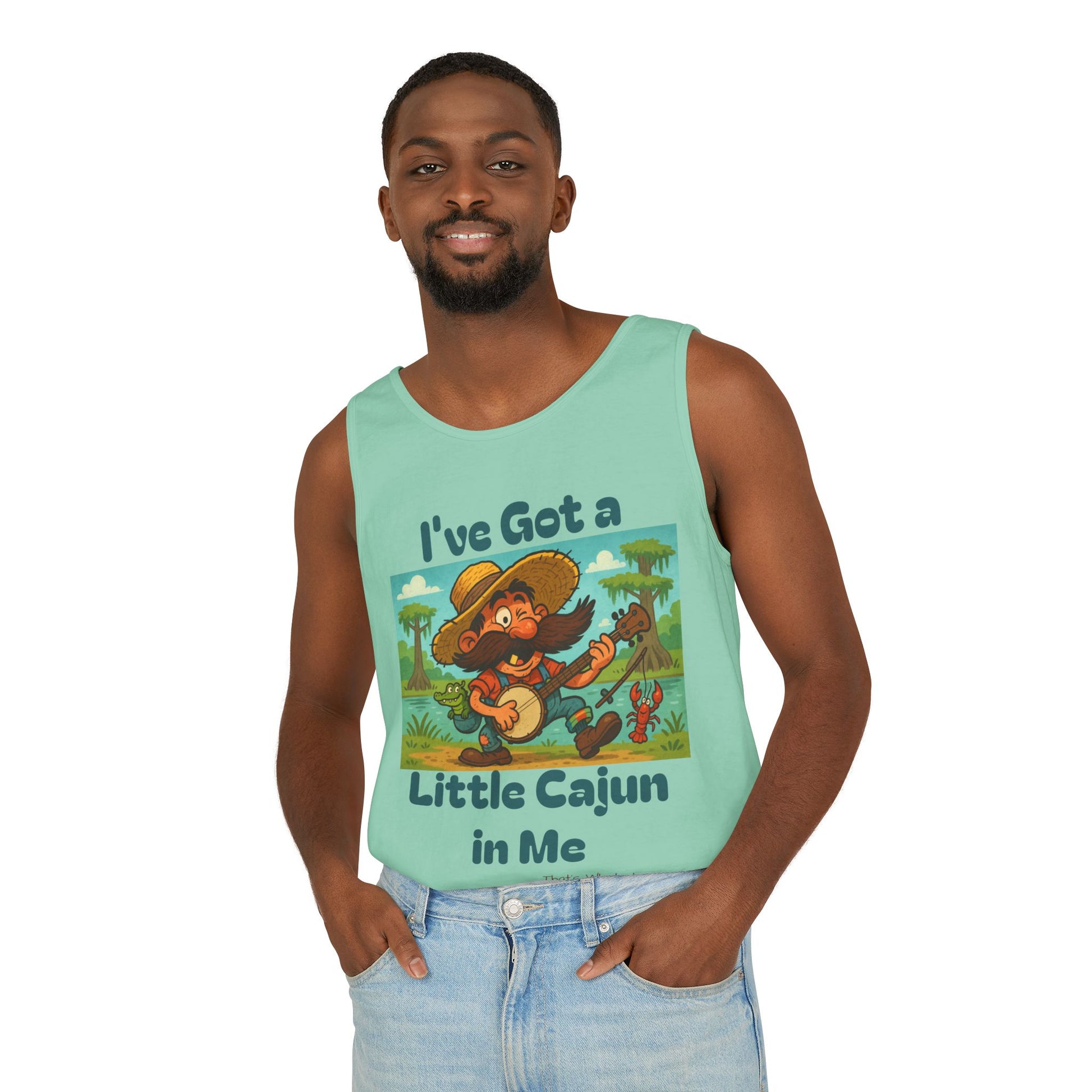 Tank Top - Funny 'I've Got a Little Cajun in Me' Design