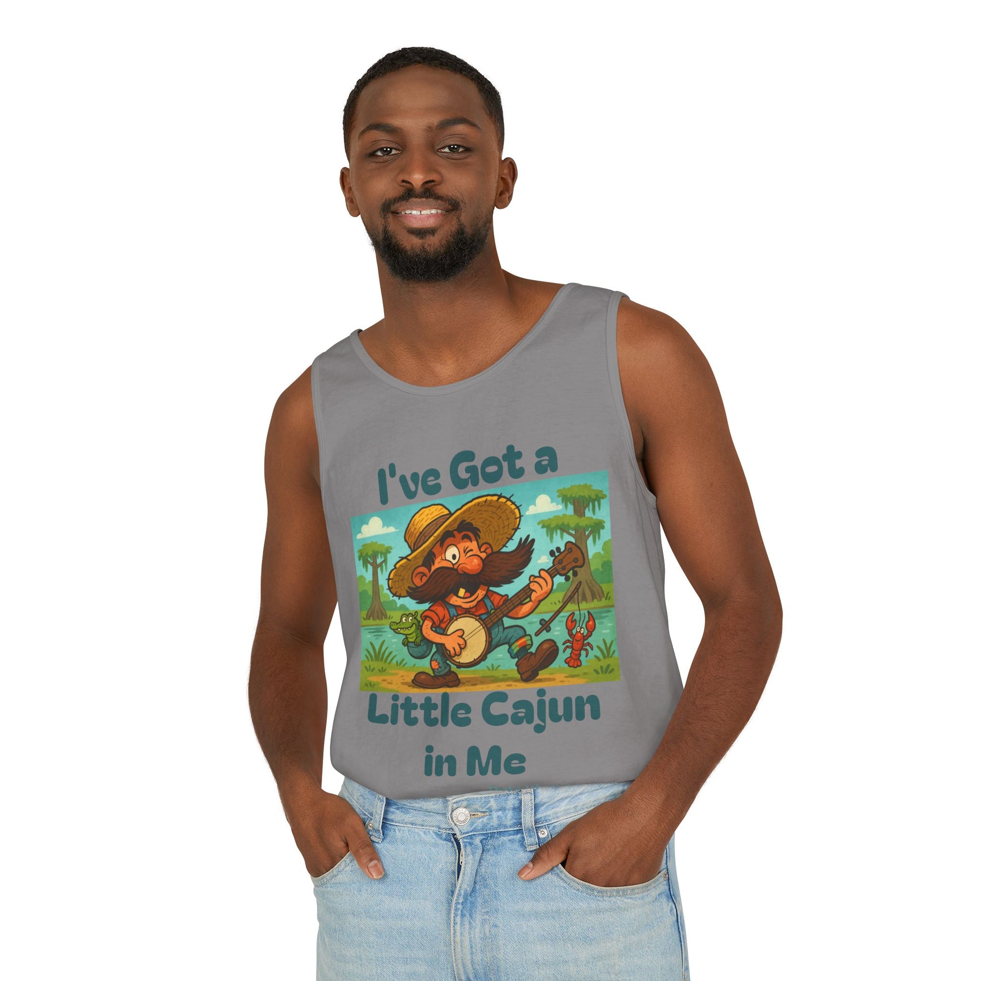Tank Top - Funny 'I've Got a Little Cajun in Me' Design