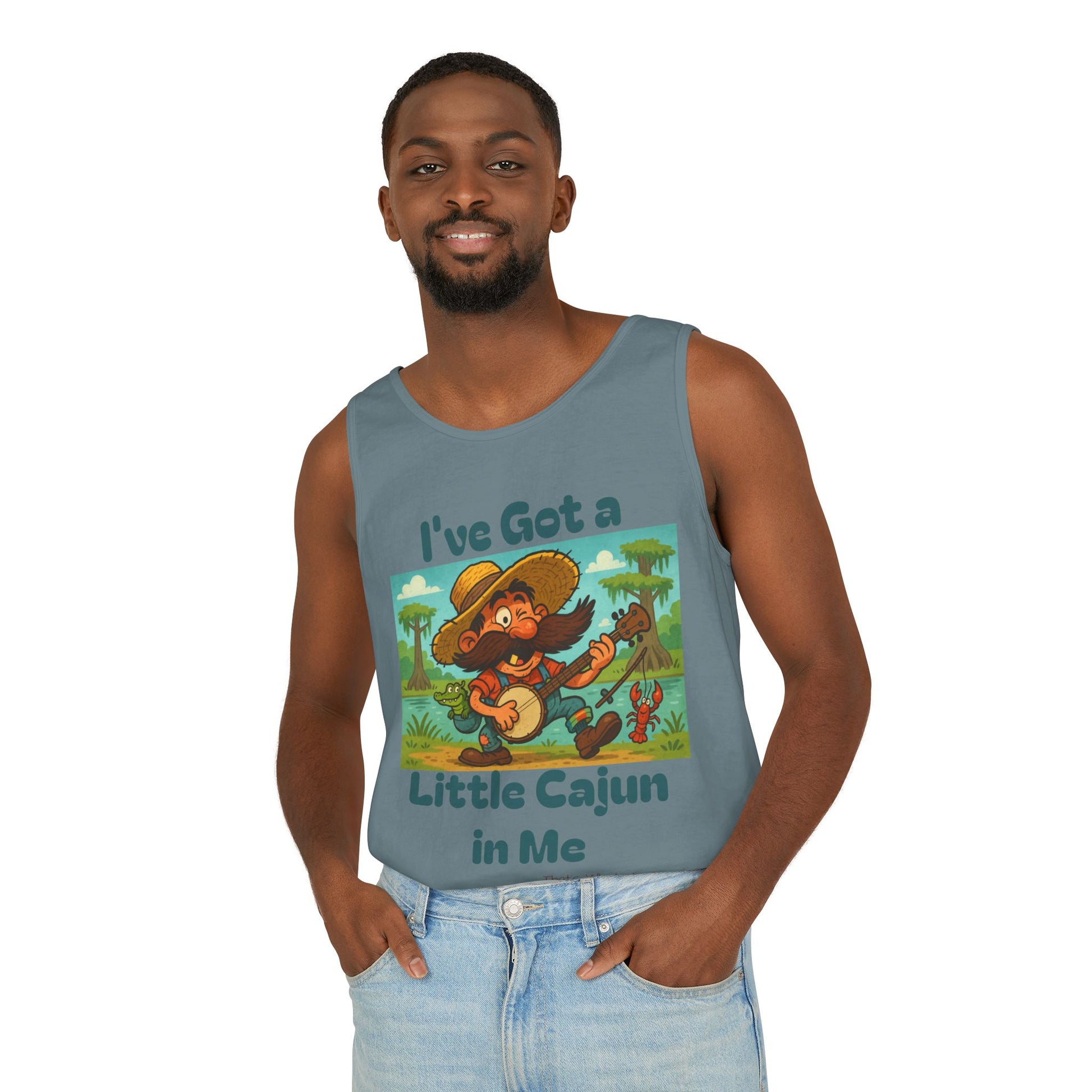 Tank Top - Funny 'I've Got a Little Cajun in Me' Design