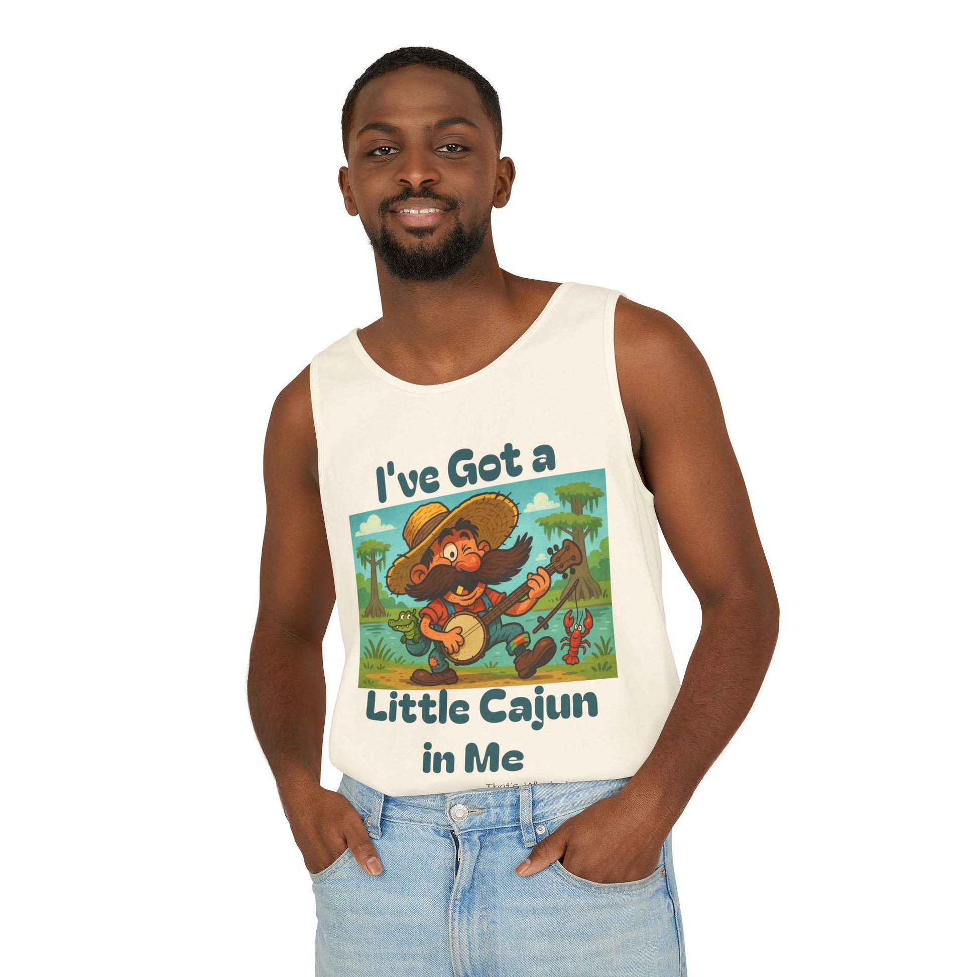 Tank Top - Funny 'I've Got a Little Cajun in Me' Design