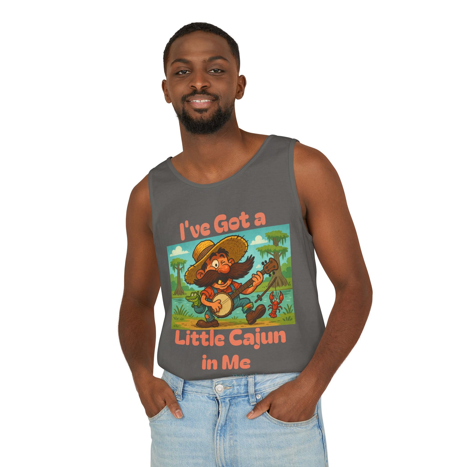 Tank Top - Funny 'I've Got a Little Cajun in Me' Design