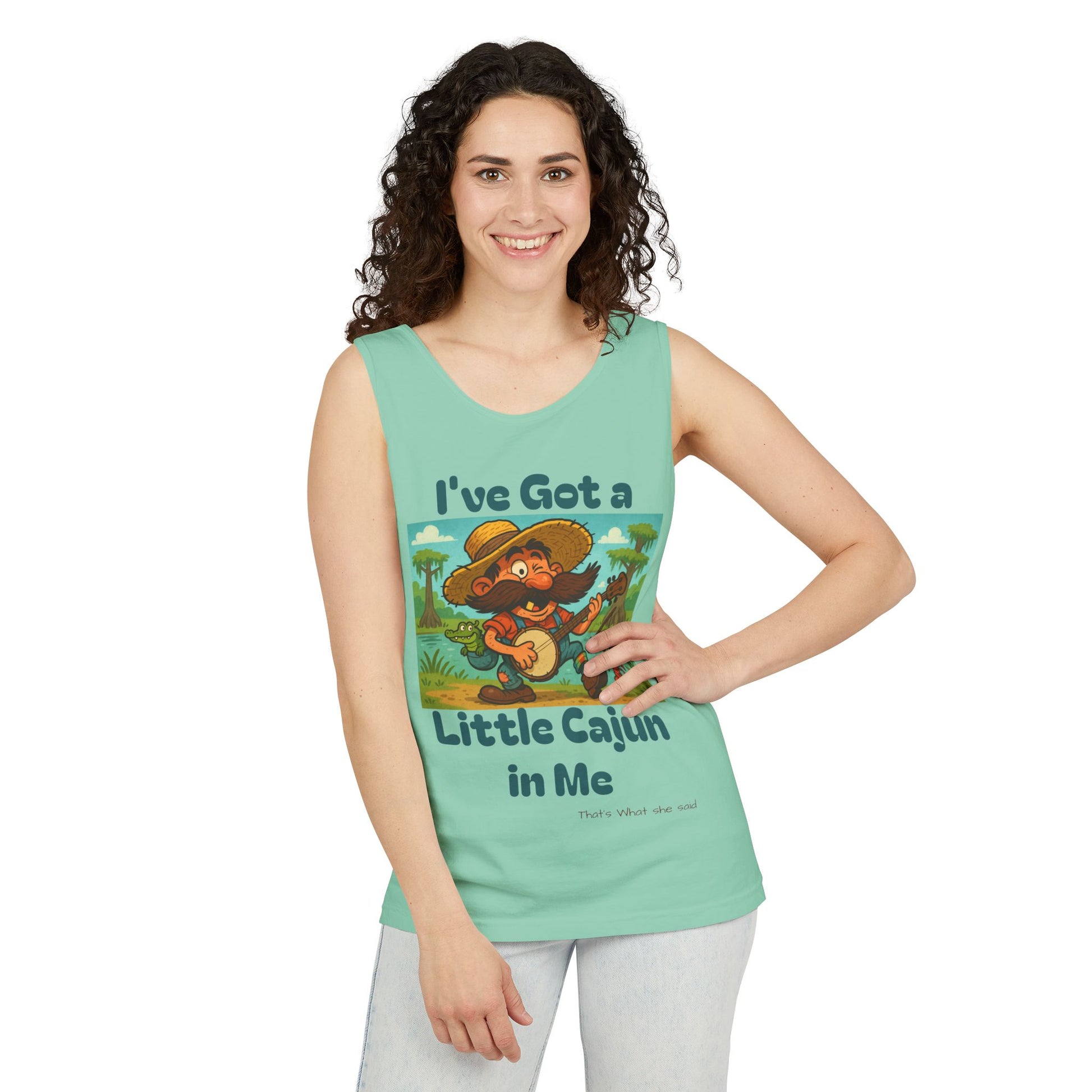 Tank Top - Funny 'I've Got a Little Cajun in Me' Design