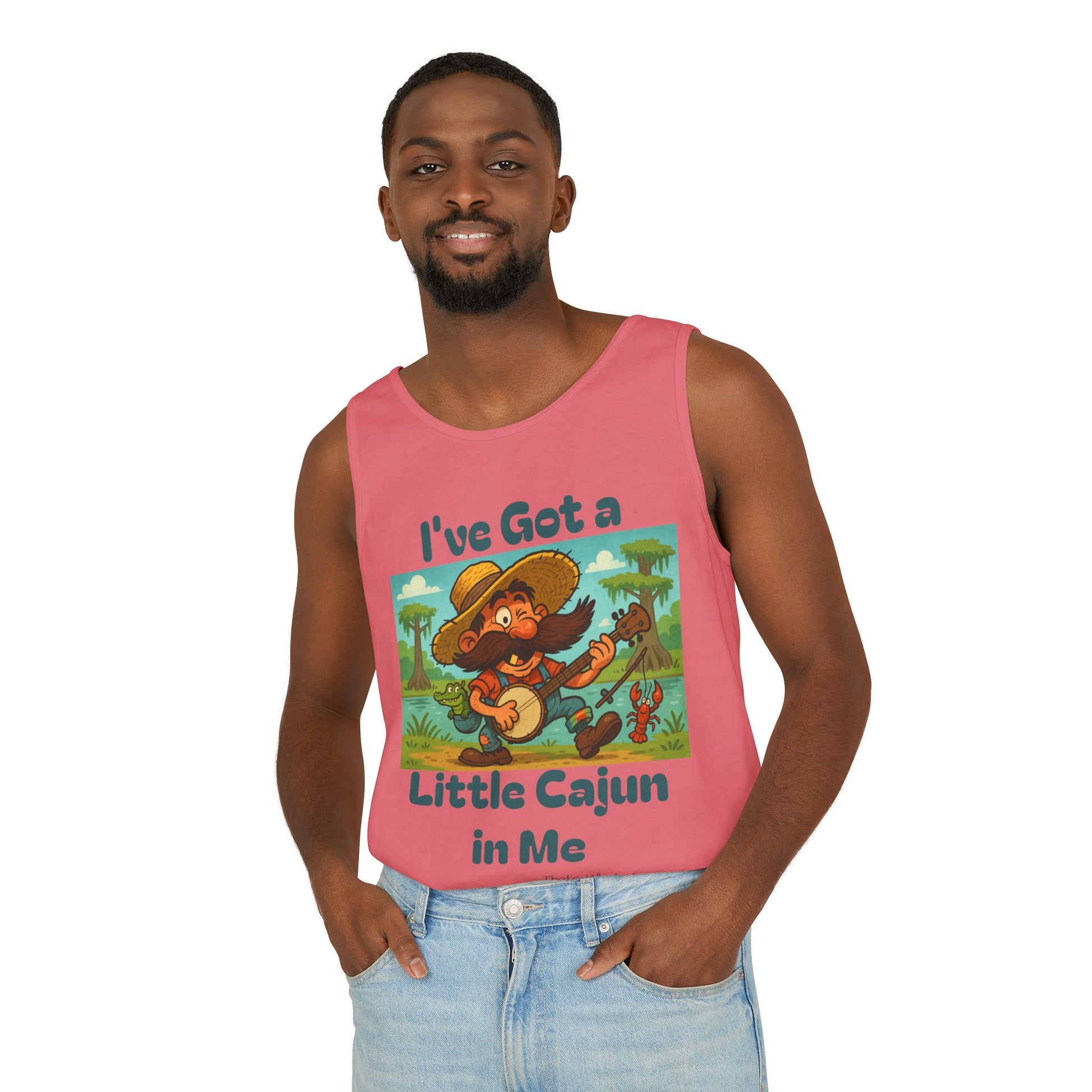 Tank Top - Funny 'I've Got a Little Cajun in Me' Design