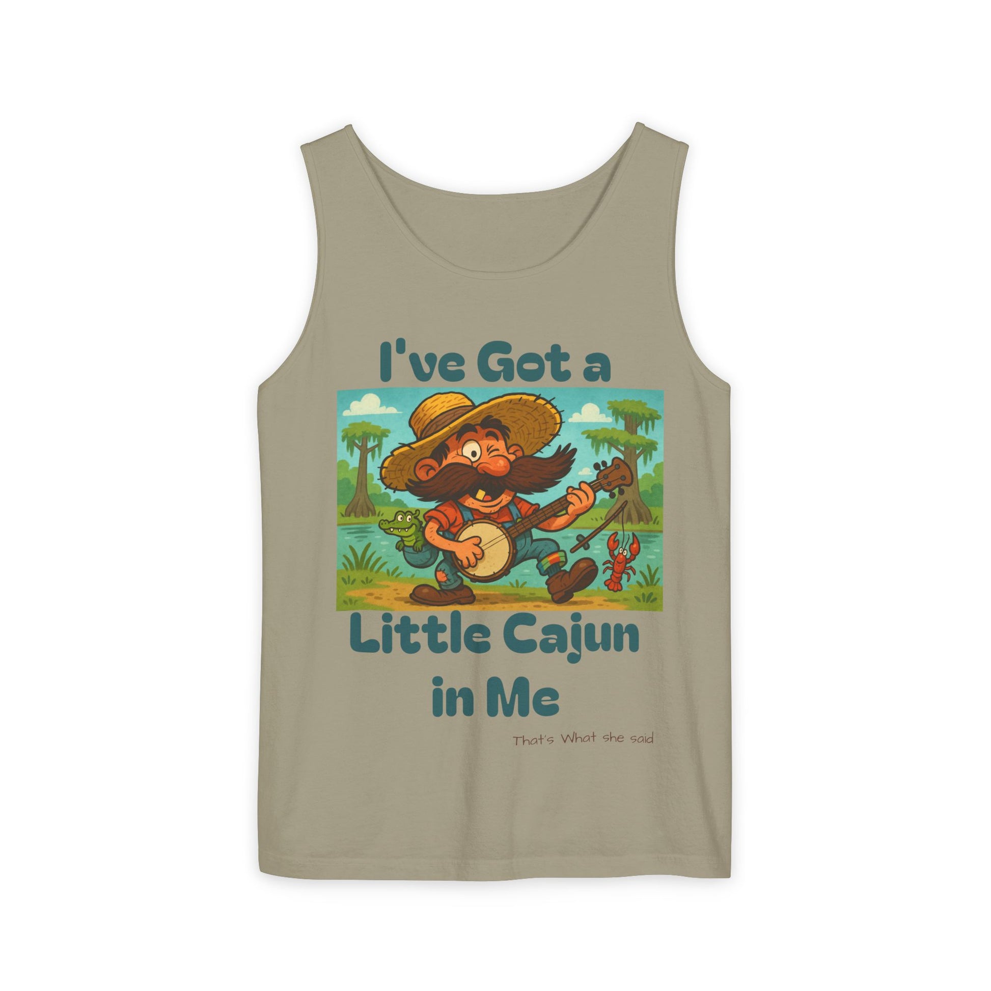 Tank Top - Funny 'I've Got a Little Cajun in Me' Design