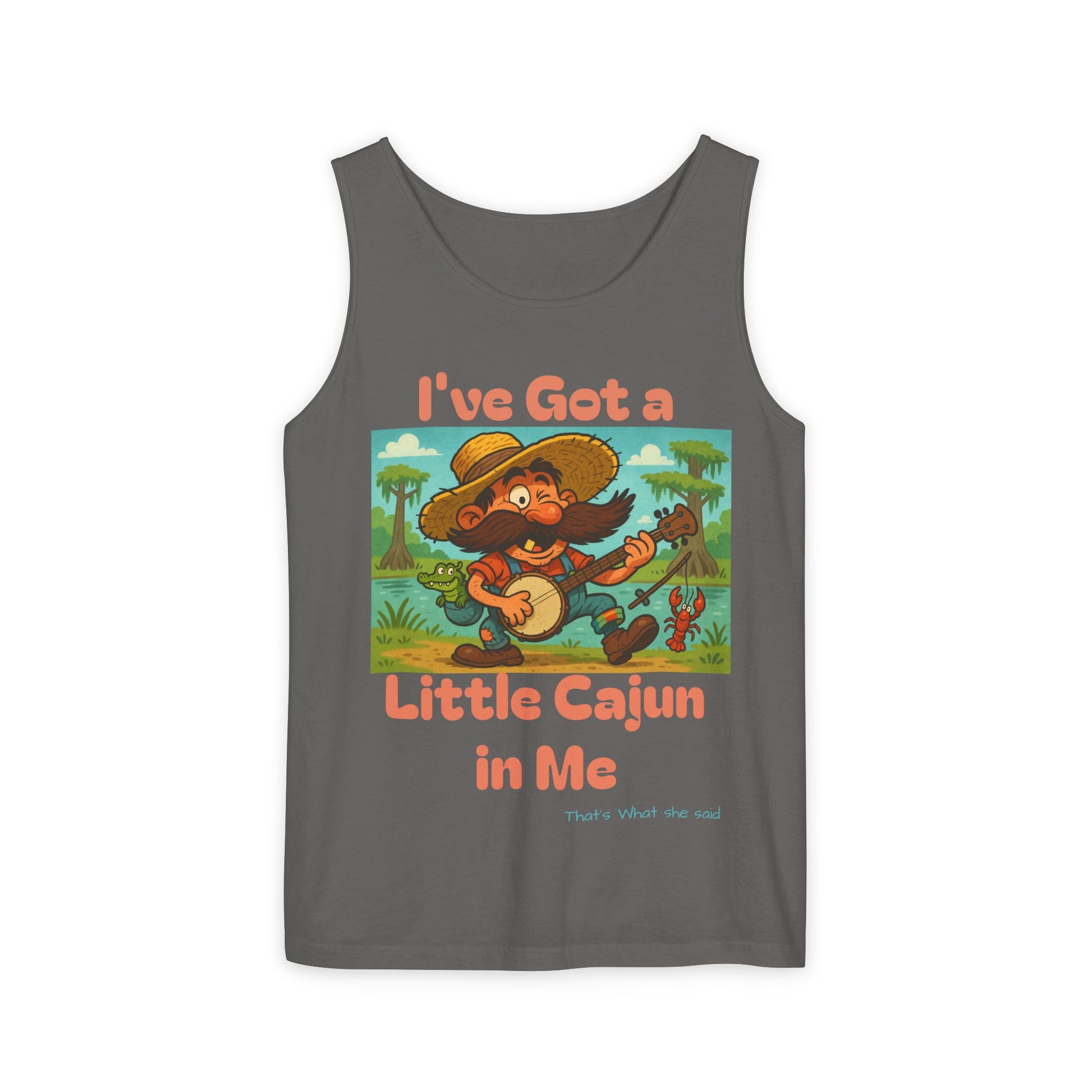 Tank Top - Funny 'I've Got a Little Cajun in Me' Design