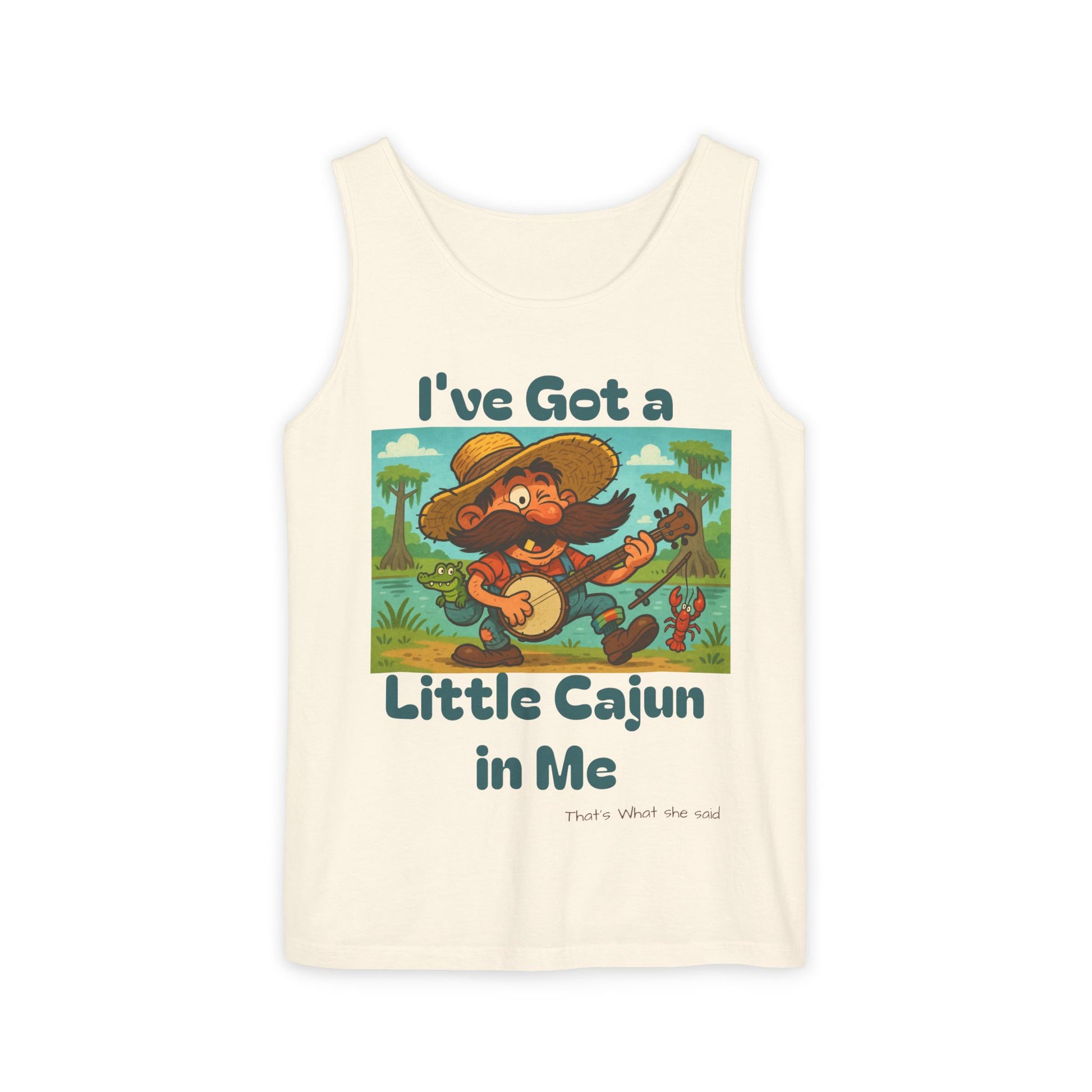 Tank Top - Funny 'I've Got a Little Cajun in Me' Design
