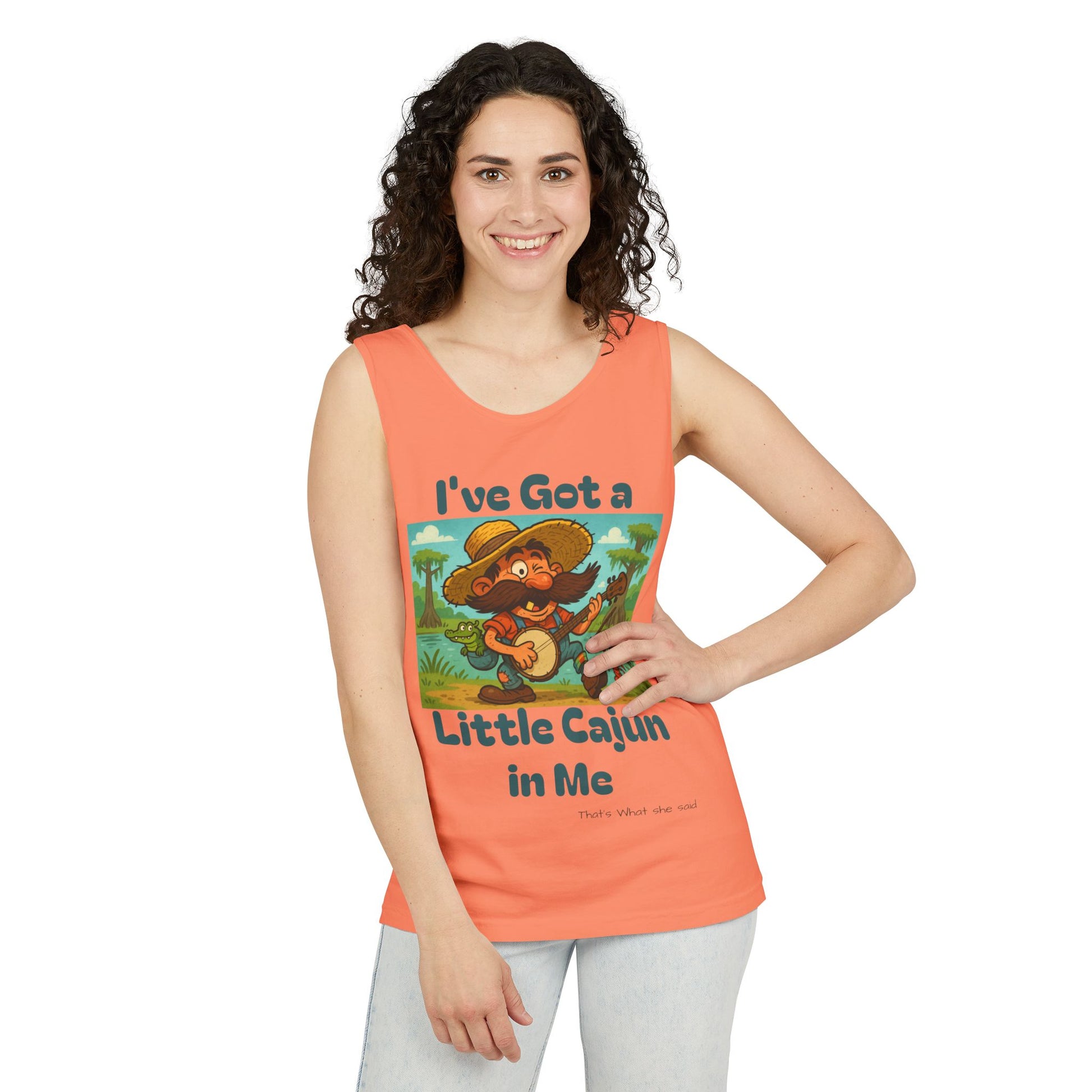 Tank Top - Funny 'I've Got a Little Cajun in Me' Design