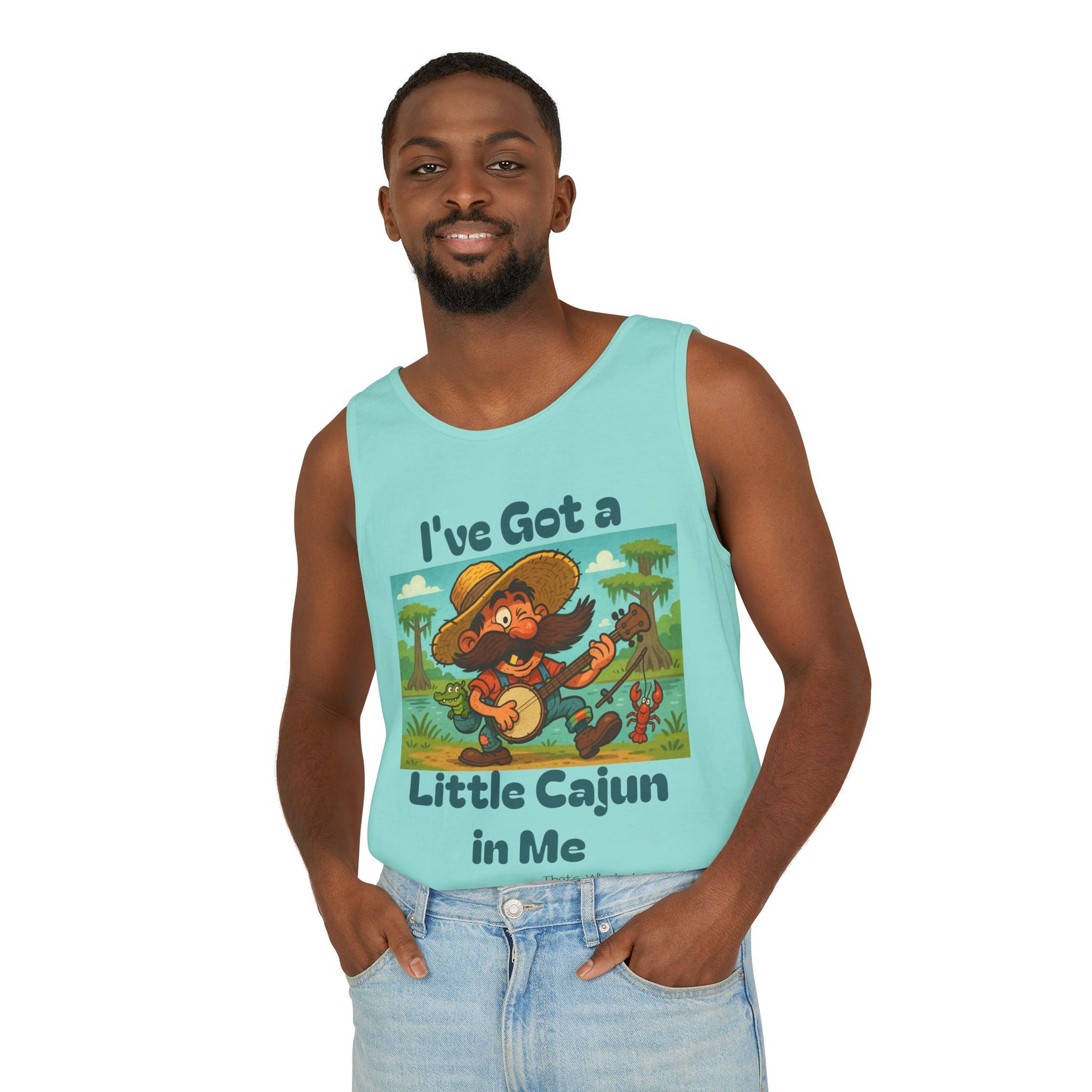 Tank Top - Funny 'I've Got a Little Cajun in Me' Design