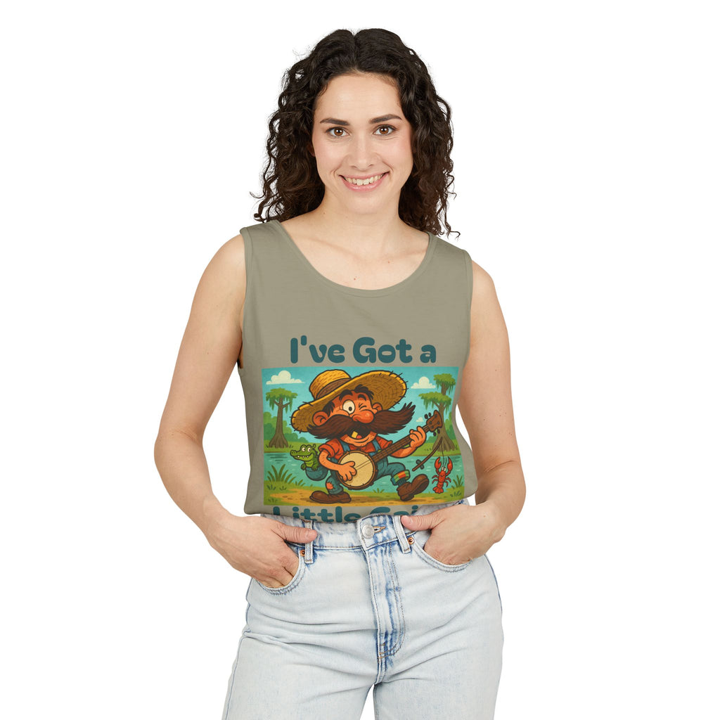 Tank Top - Funny 'I've Got a Little Cajun in Me' Design