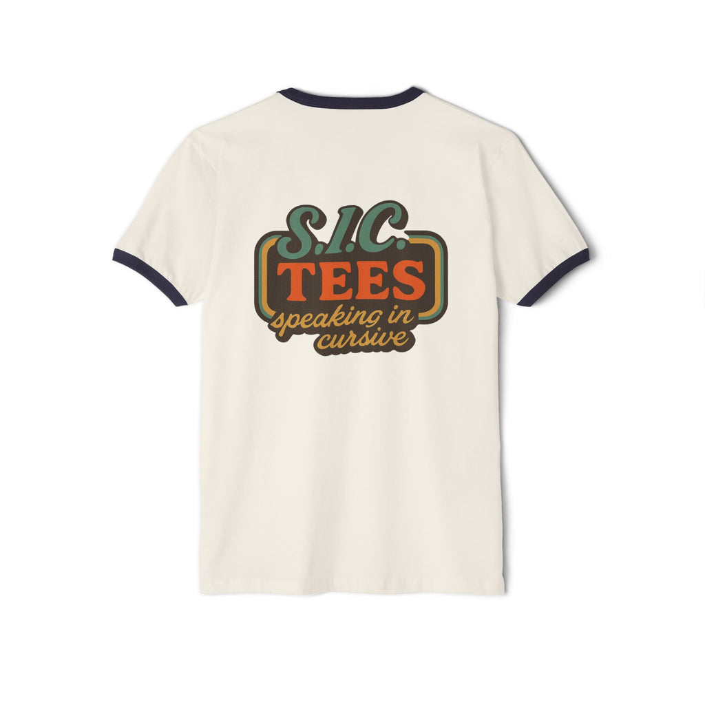 Cursive Retro Ringer Tee