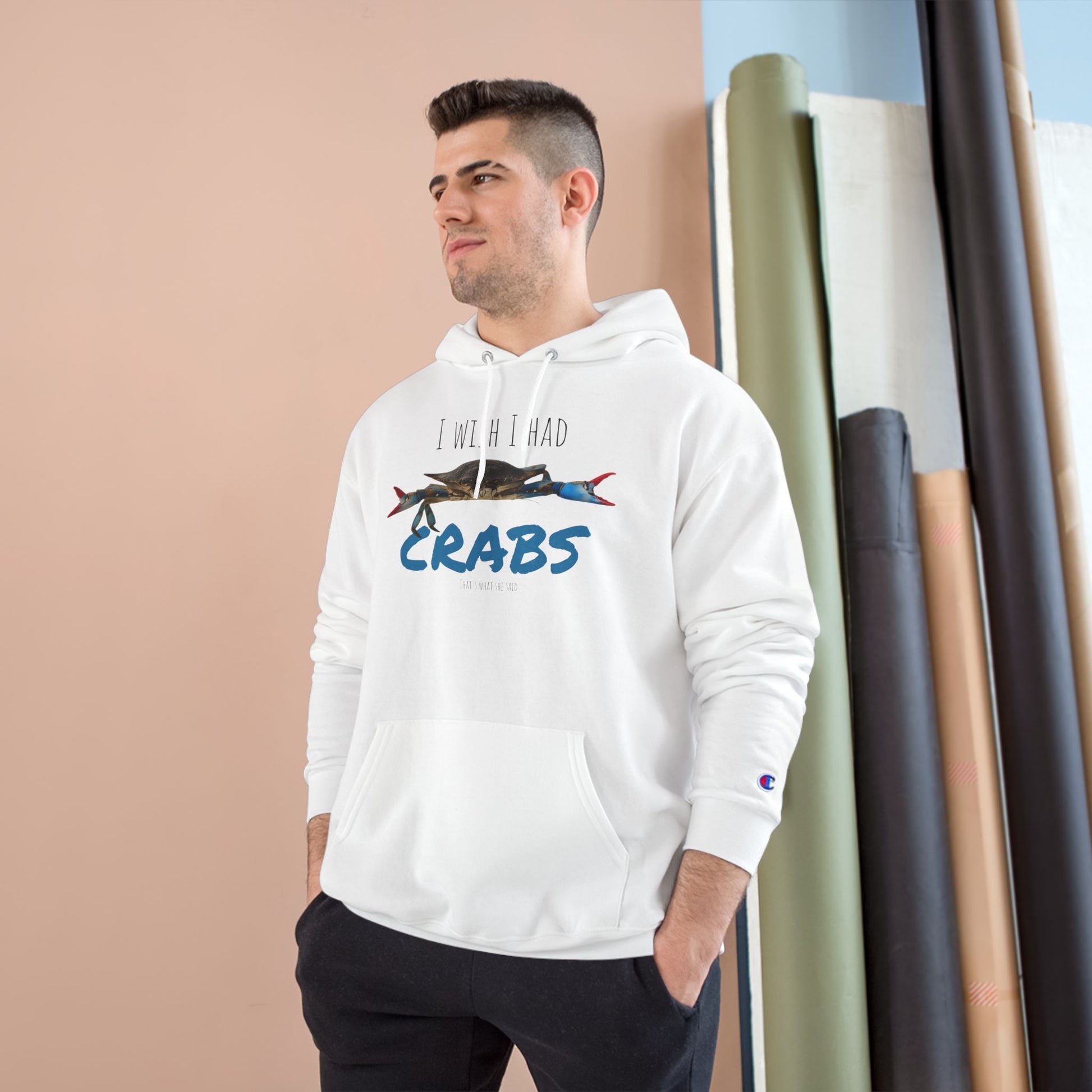 Funny Crab Hoodie, I Wish I Had Crabs Sweatshirt, Beachwear, Gift for Fisherman, Casual Wear, Summer Clothing