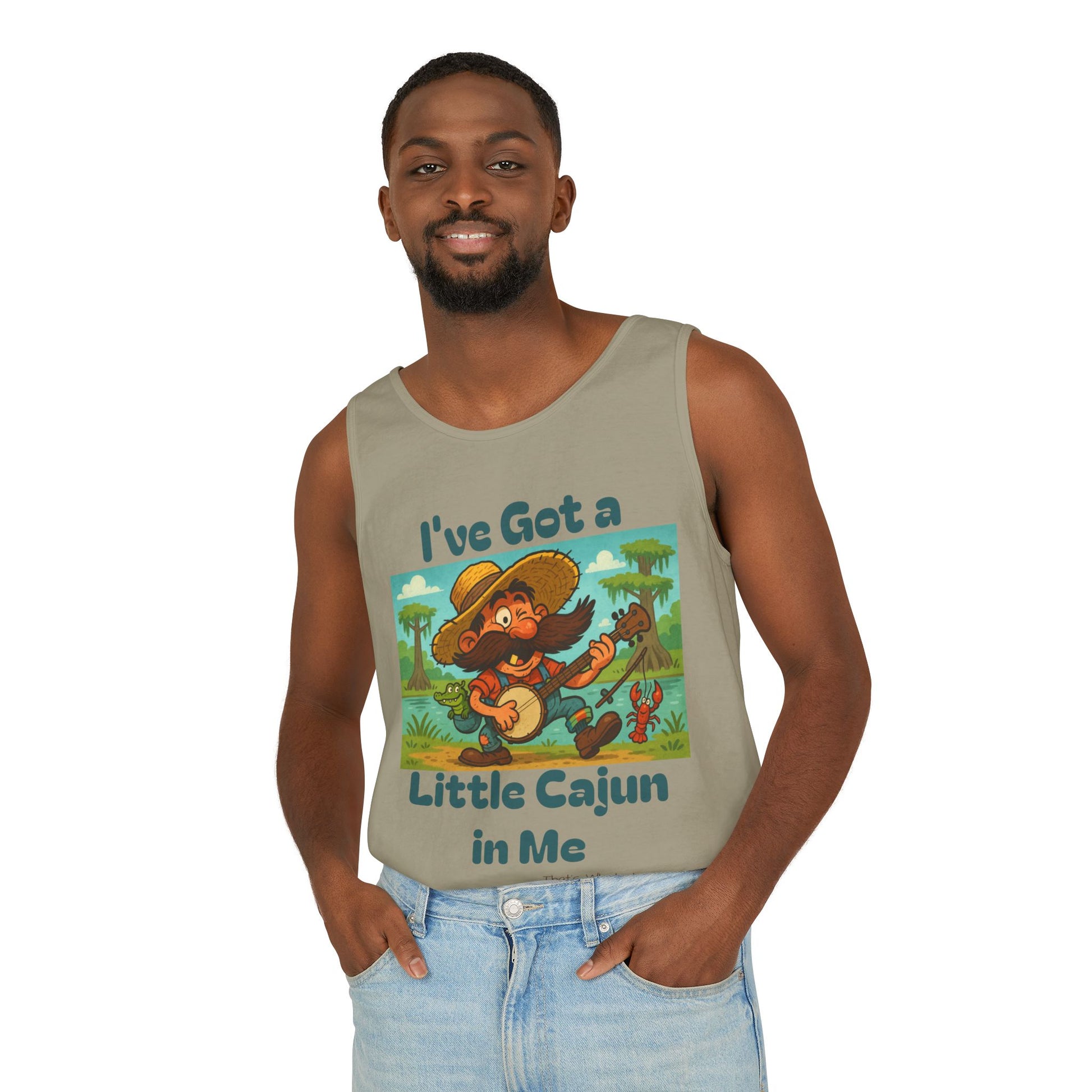 Tank Top - Funny 'I've Got a Little Cajun in Me' Design