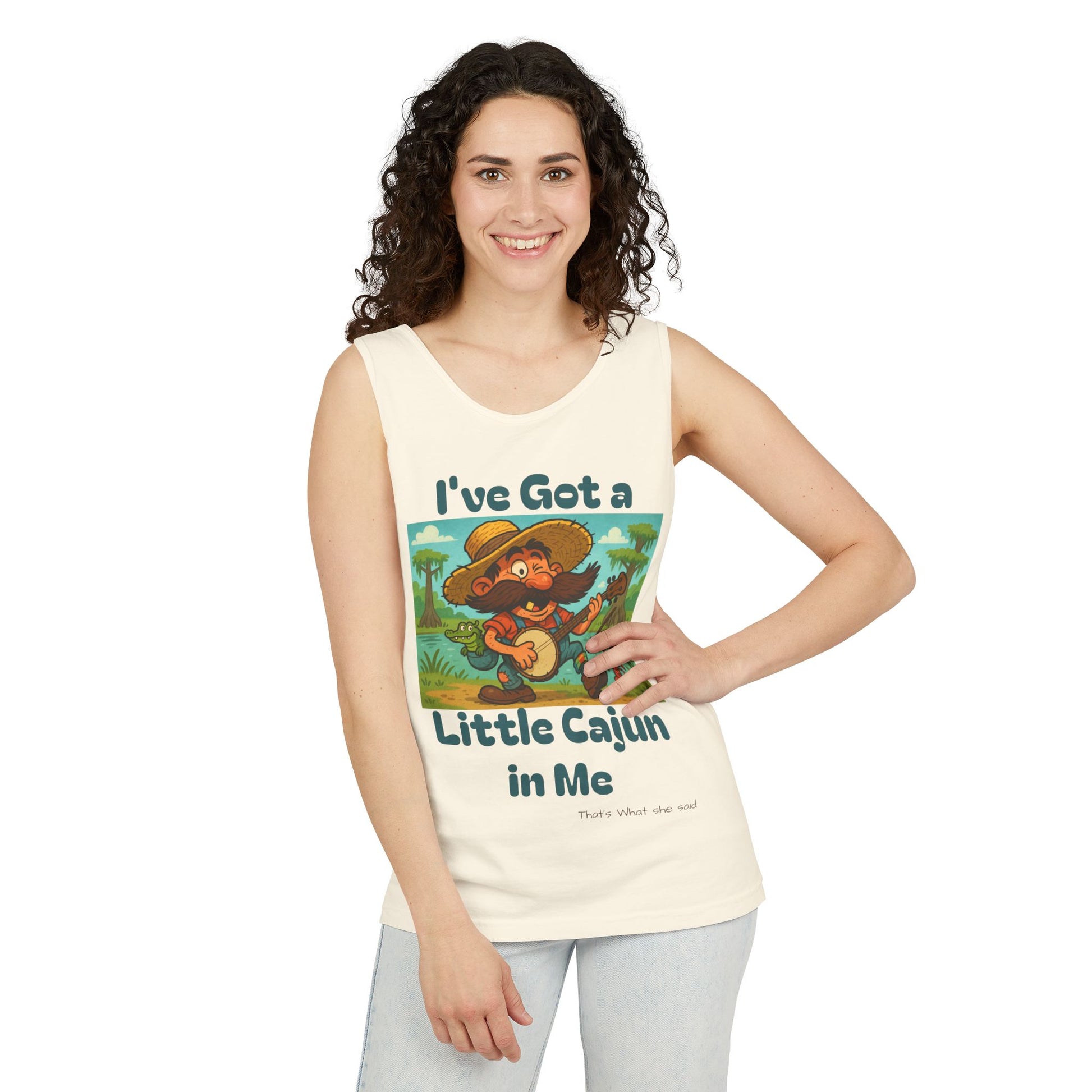 Tank Top - Funny 'I've Got a Little Cajun in Me' Design