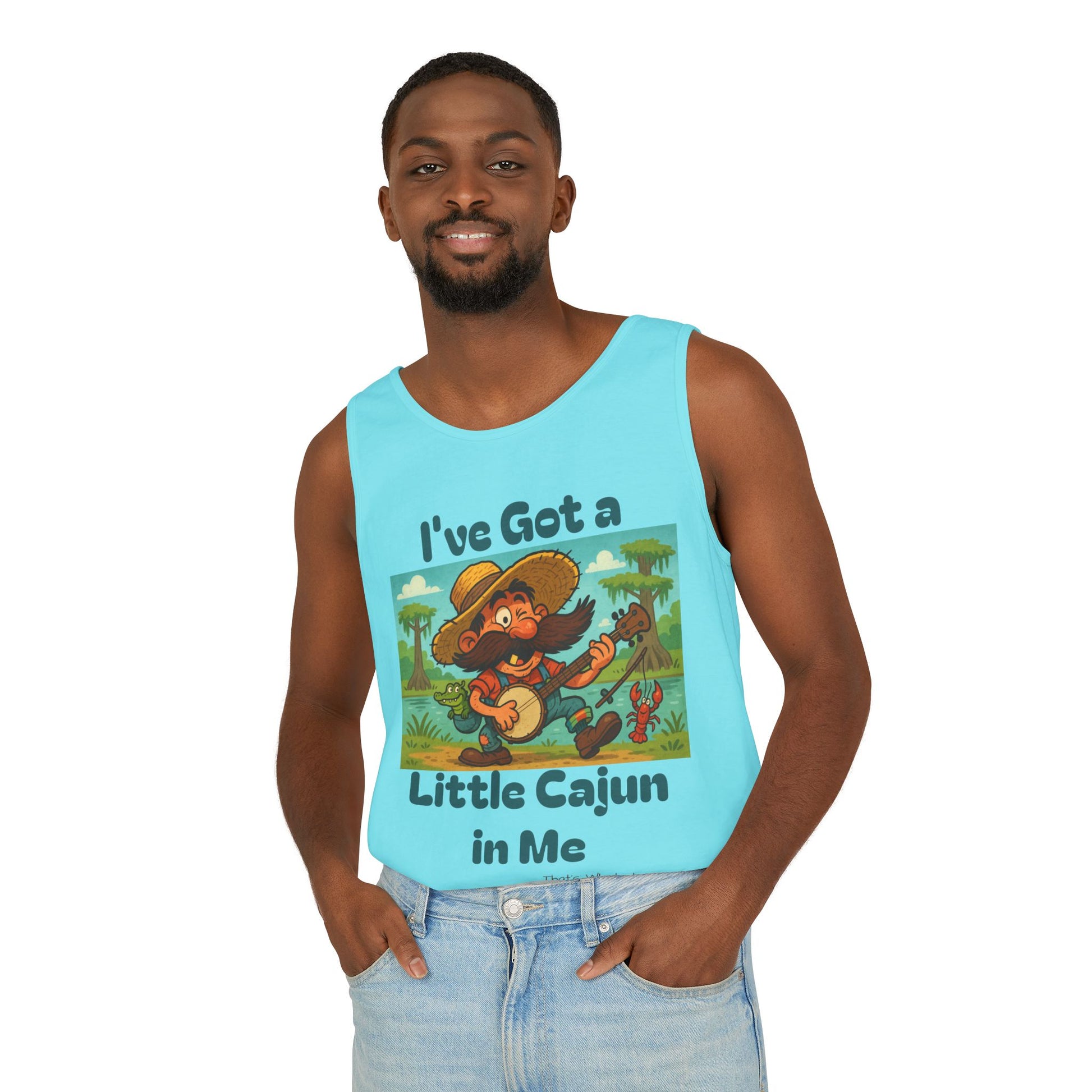 Tank Top - Funny 'I've Got a Little Cajun in Me' Design