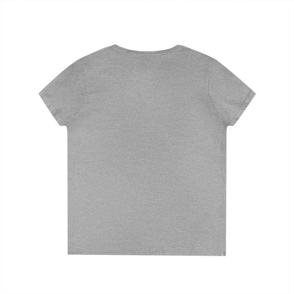 Funny Ladies V-Neck T-Shirt - I'm sorry he's an idiot