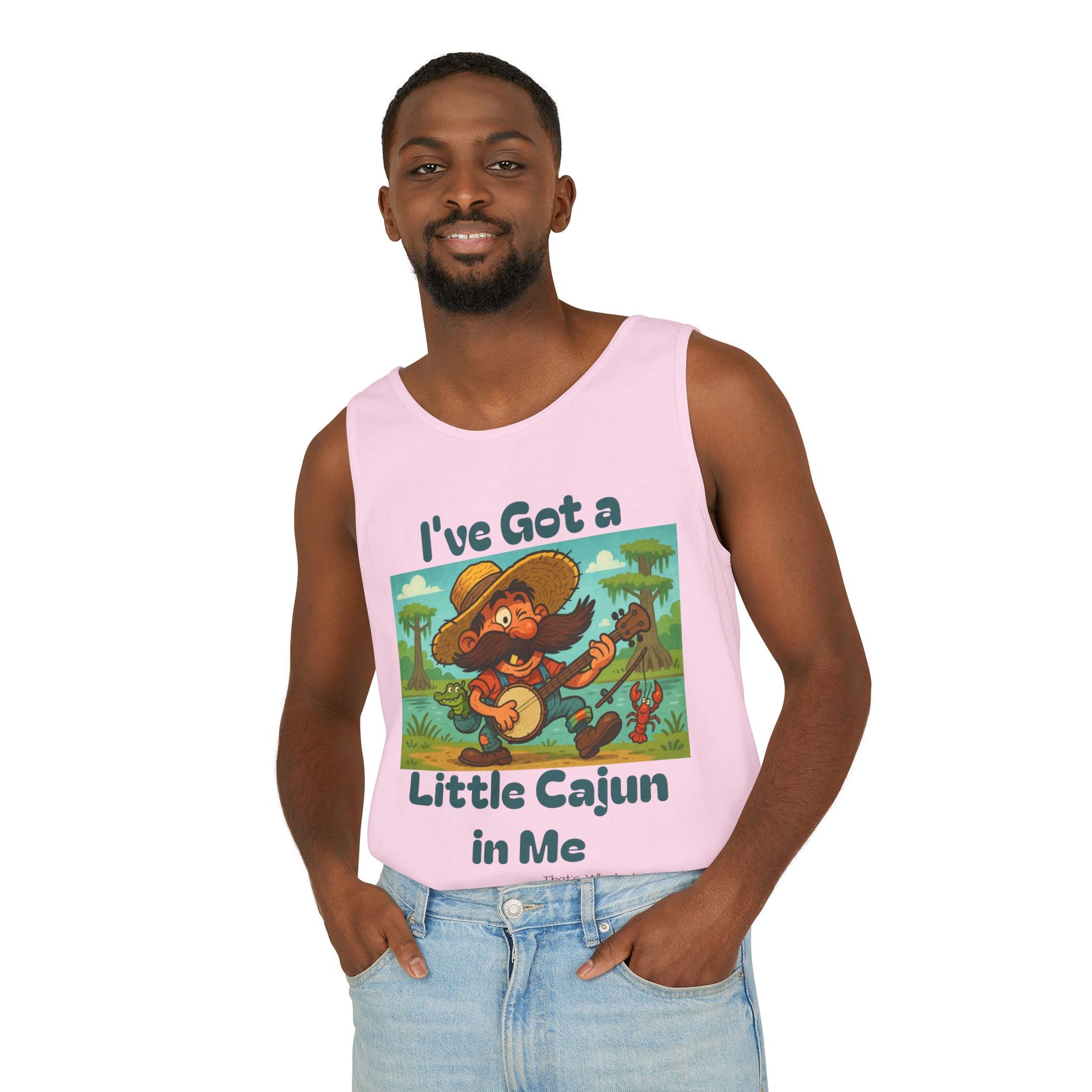 Tank Top - Funny 'I've Got a Little Cajun in Me' Design