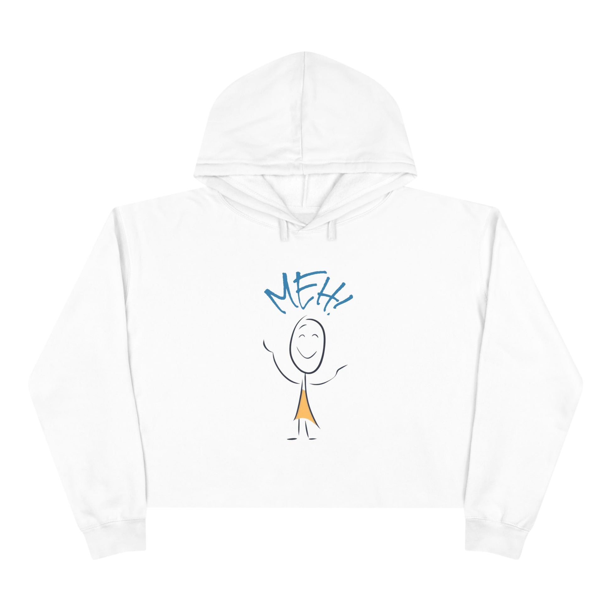 Meh Crop Hoodie - Feeling Meh Funny Graphic