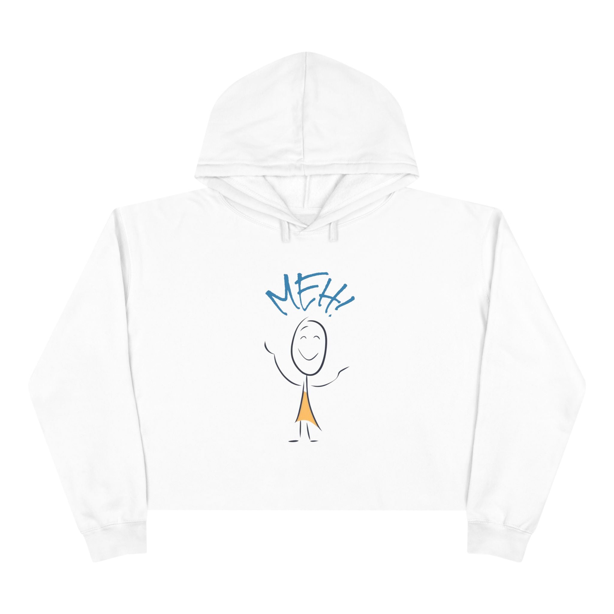 Meh Crop Hoodie - Feeling Meh Funny Graphic