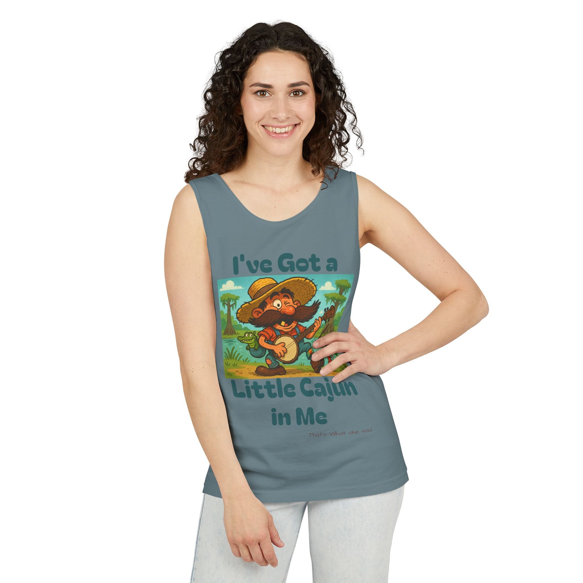 Tank Top - Funny 'I've Got a Little Cajun in Me' Design