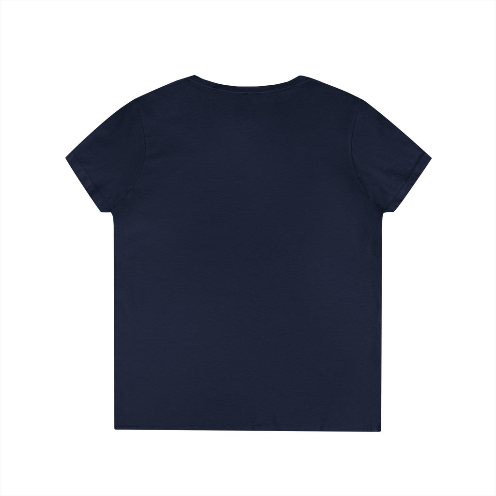 Funny Ladies V-Neck T-Shirt - I'm sorry he's an idiot