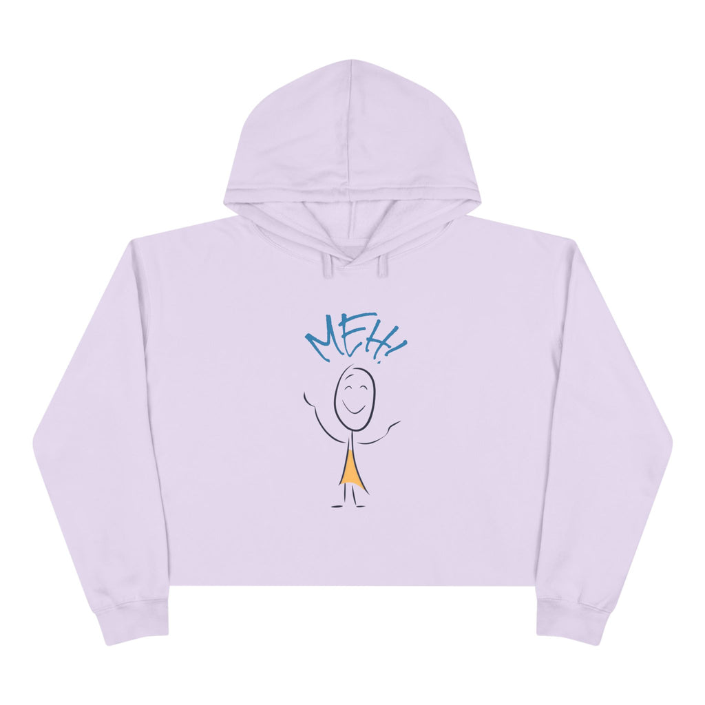 Meh Crop Hoodie - Feeling Meh Funny Graphic