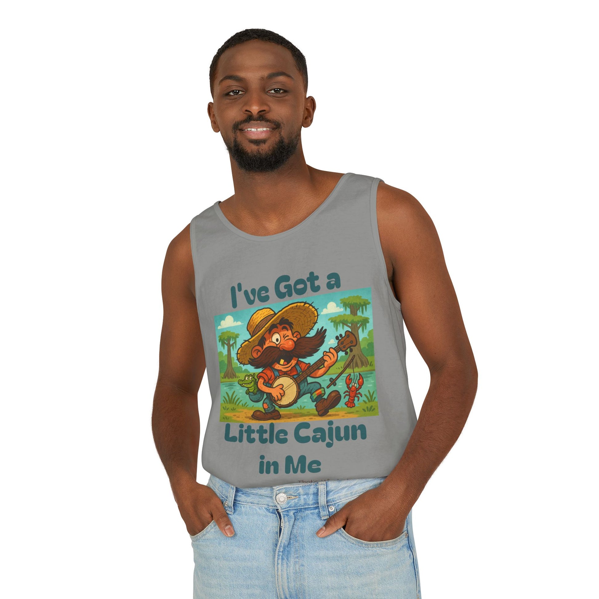 Tank Top - Funny 'I've Got a Little Cajun in Me' Design