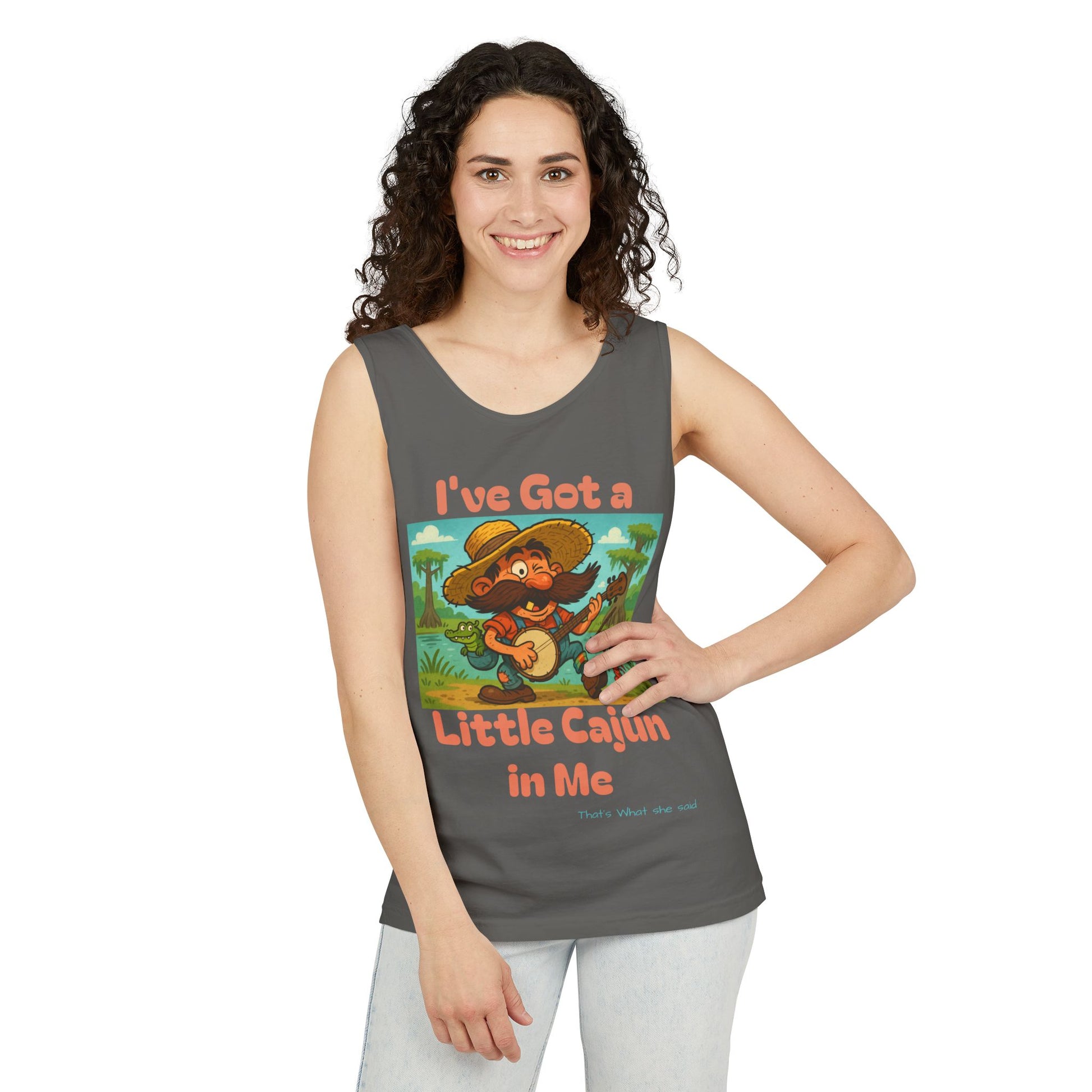 Tank Top - Funny 'I've Got a Little Cajun in Me' Design