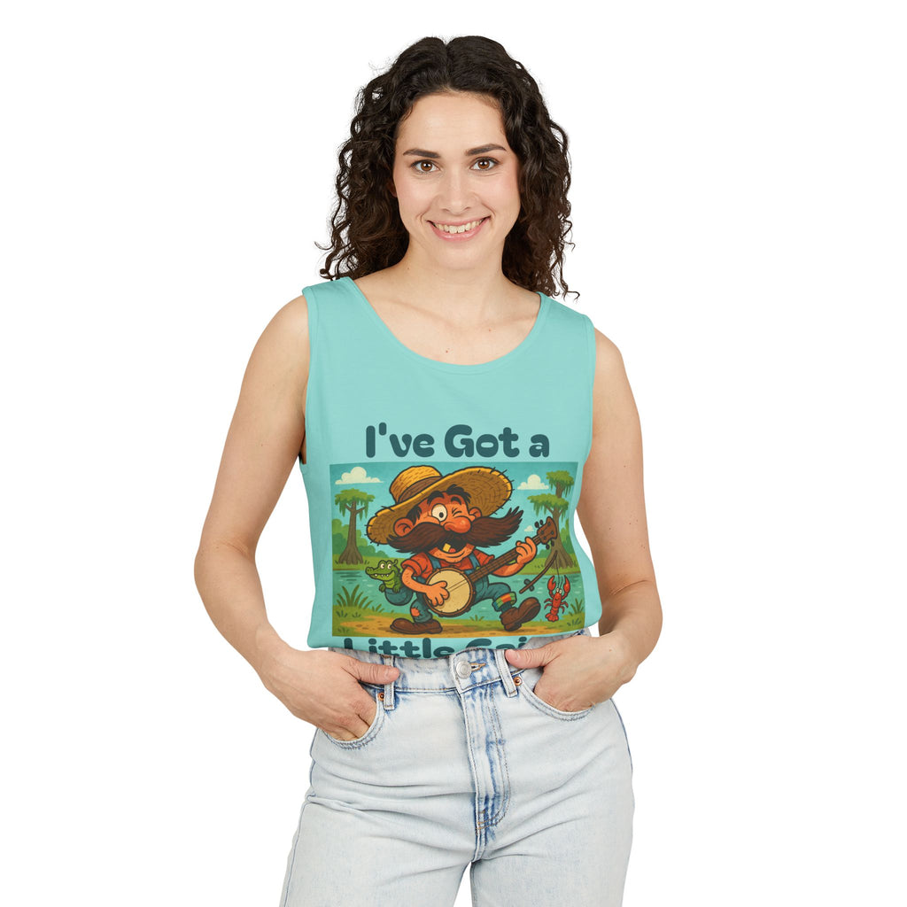 Tank Top - Funny 'I've Got a Little Cajun in Me' Design