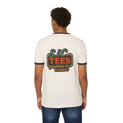 Cursive Retro Ringer Tee