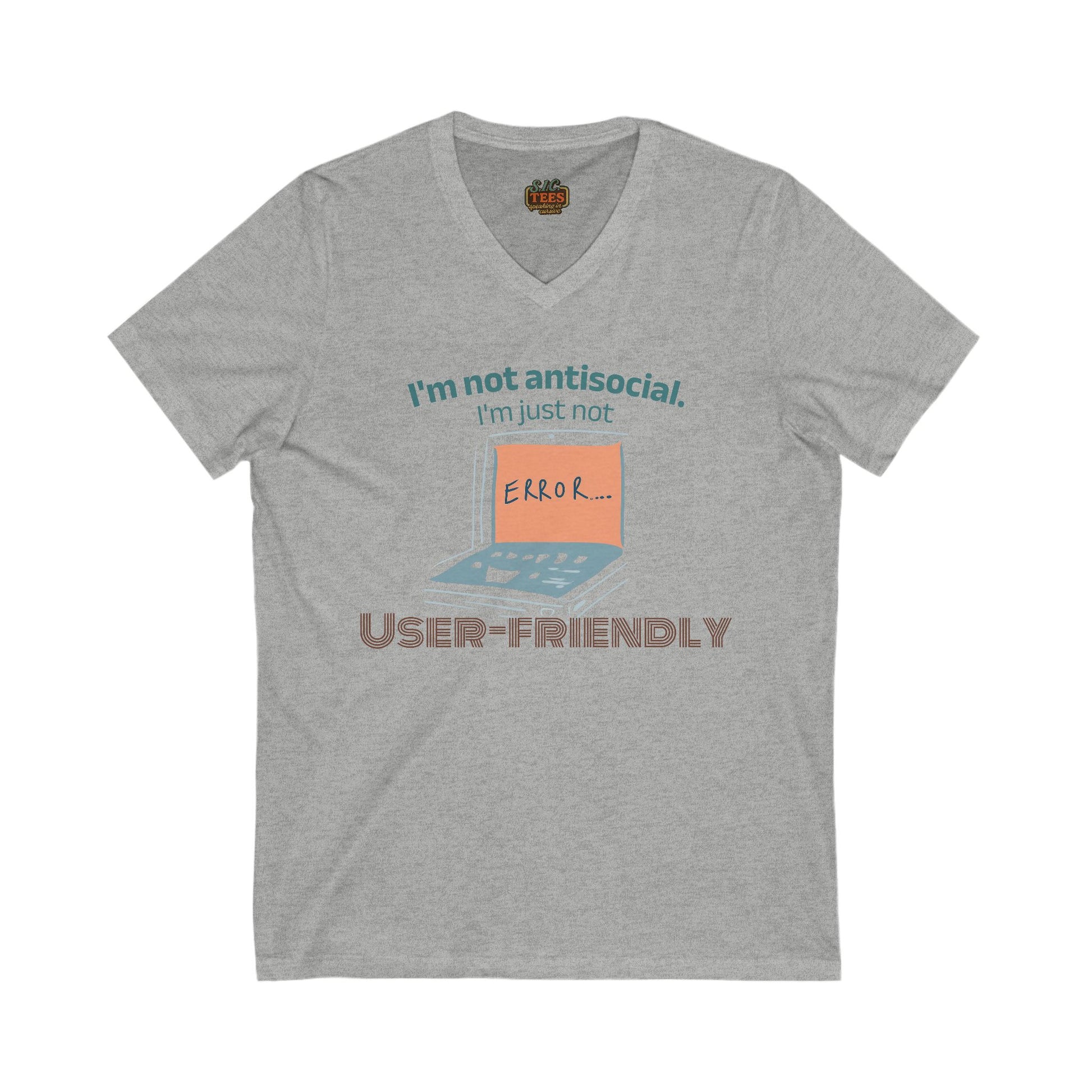 V-Neck Tee I'm Not Antisocial Design Shirt