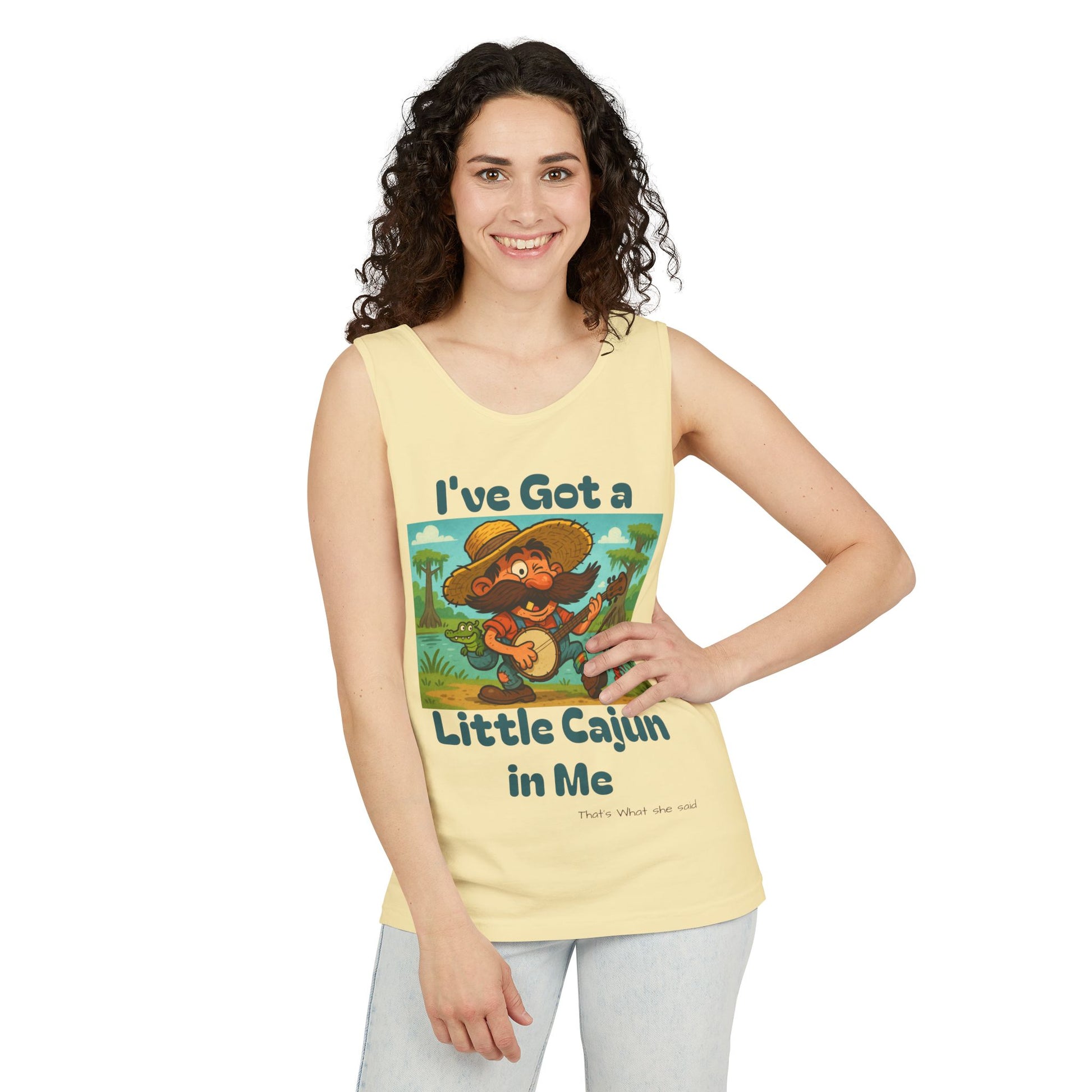 Tank Top - Funny 'I've Got a Little Cajun in Me' Design